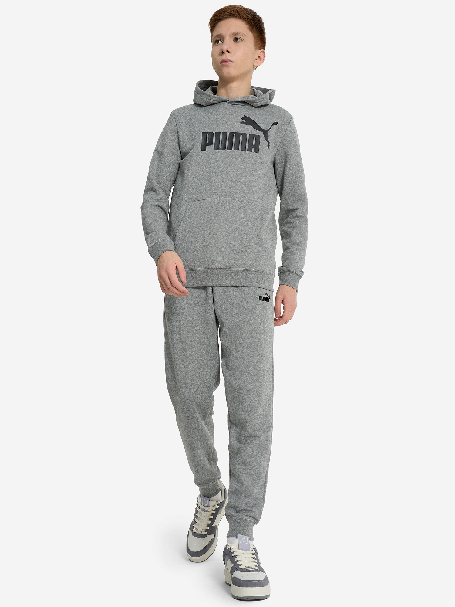 фото Худи для мальчиков puma no. 1 logo, серый