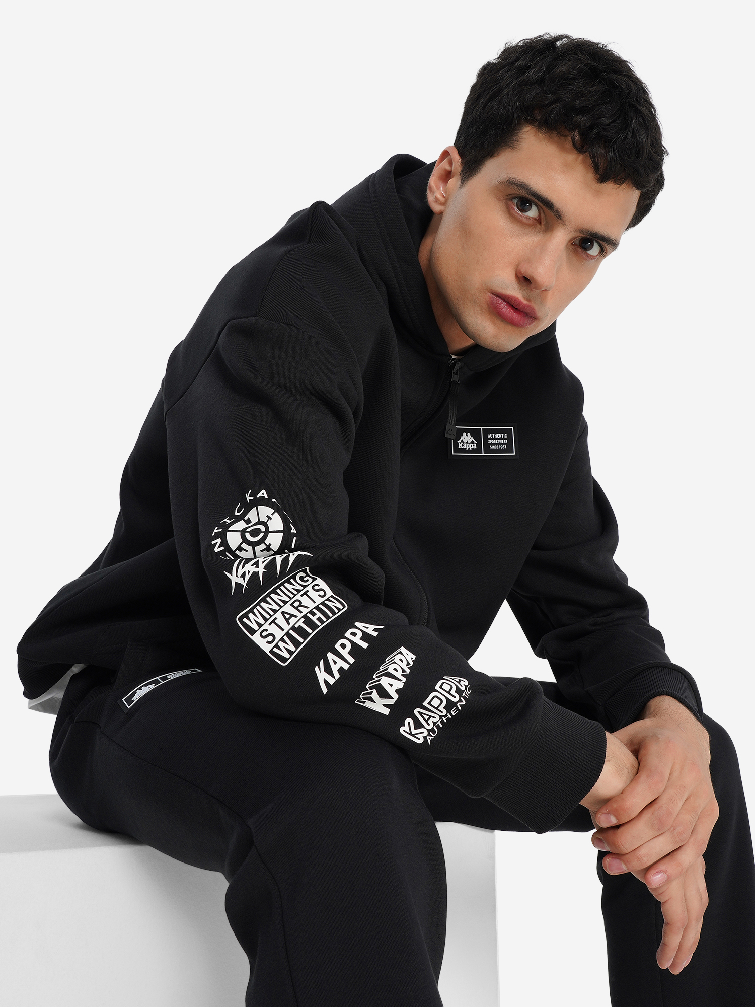 Толстовка мужская оверсайз Kappa, Черный
Толстовка мужская оверсайз Kappa, Черный