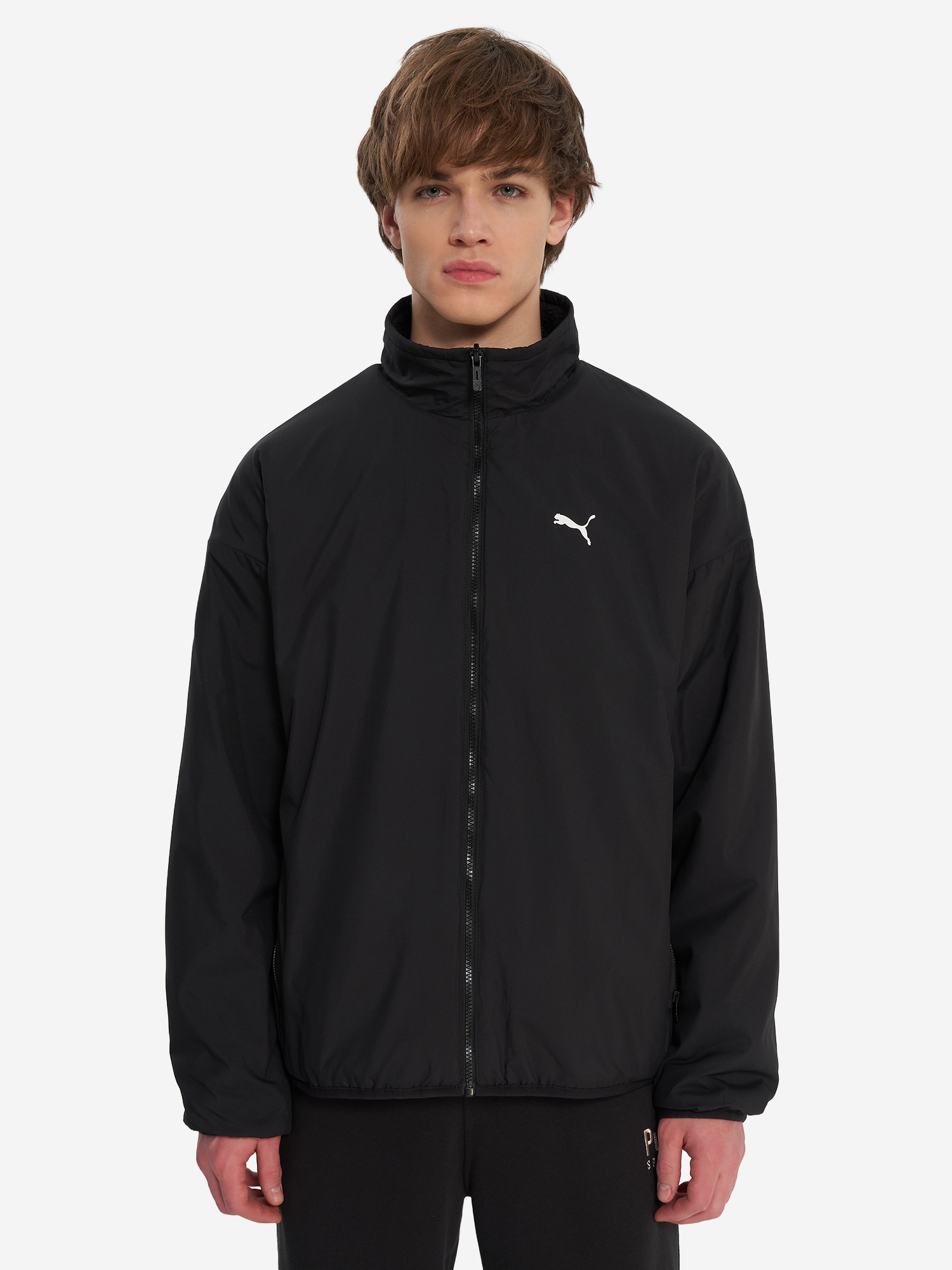 фото Толстовка мужская puma reversible hybrid sherpa, черный