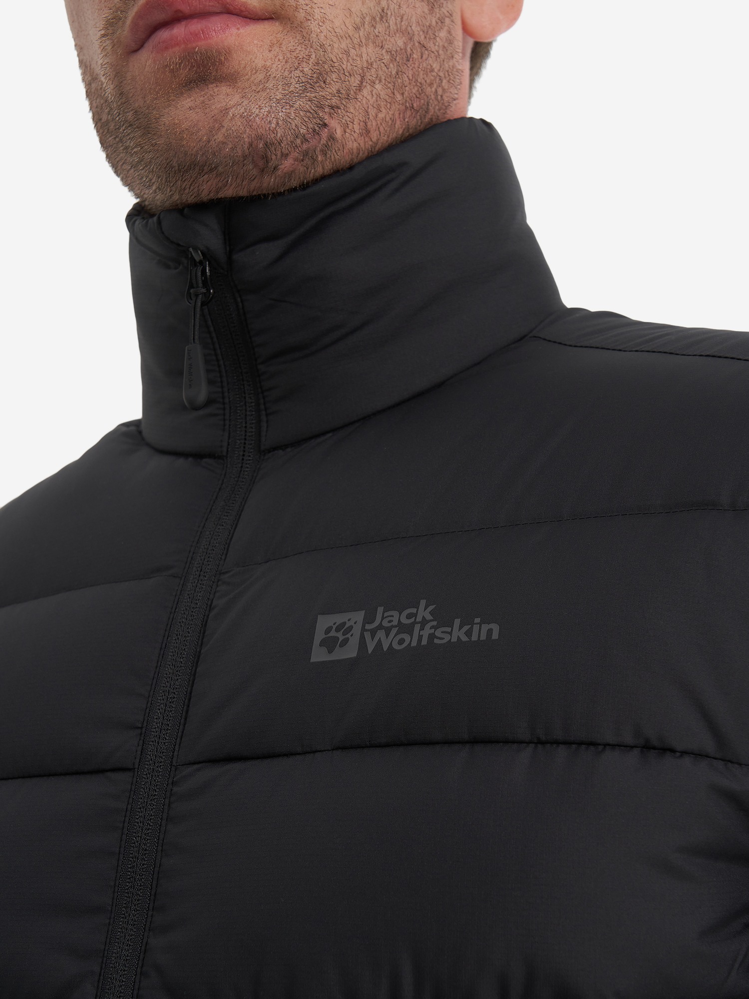 фото Жилет пуховый мужской jack wolfskin ather, черный