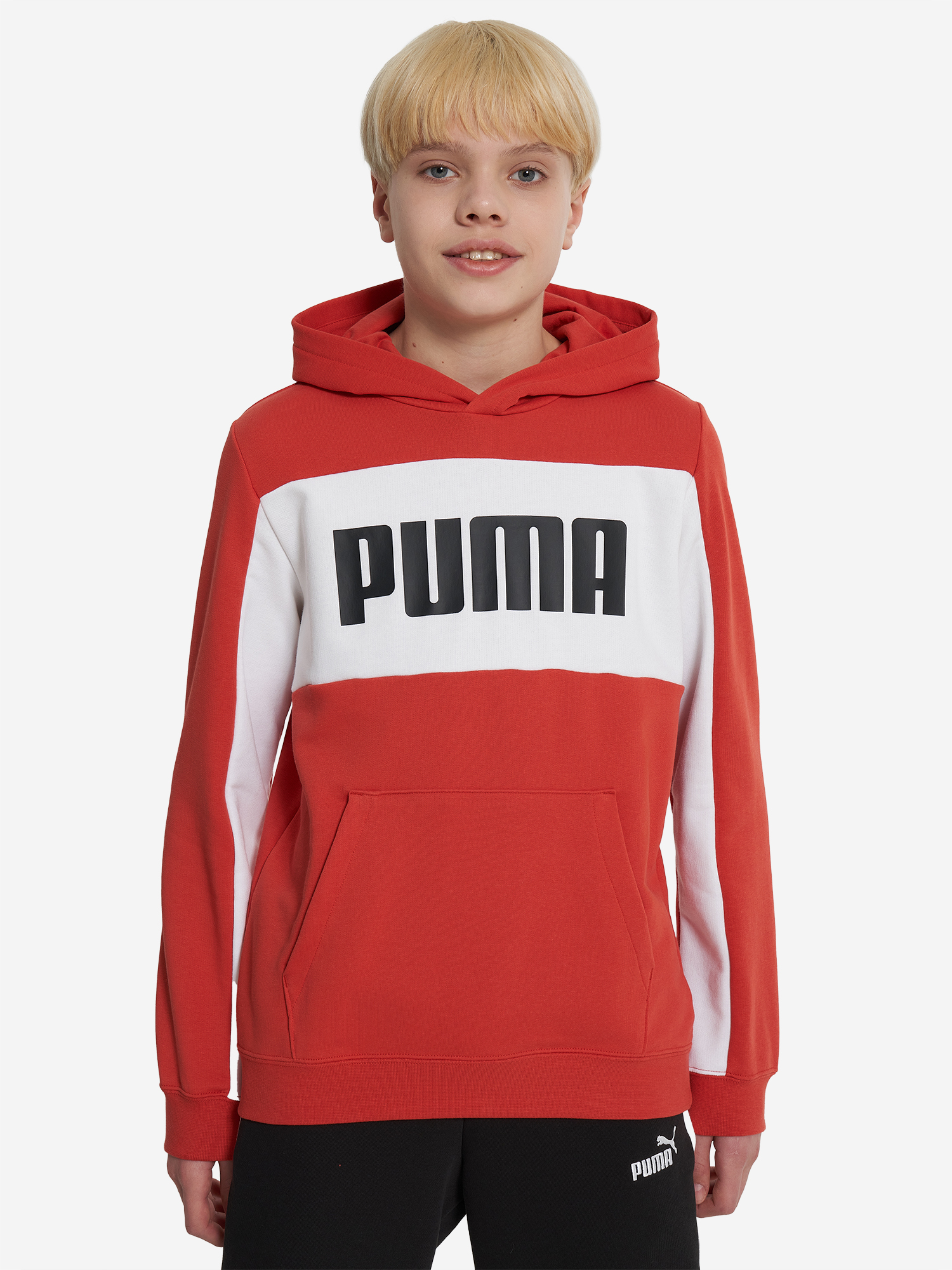 фото Худи для мальчиков puma block, красный