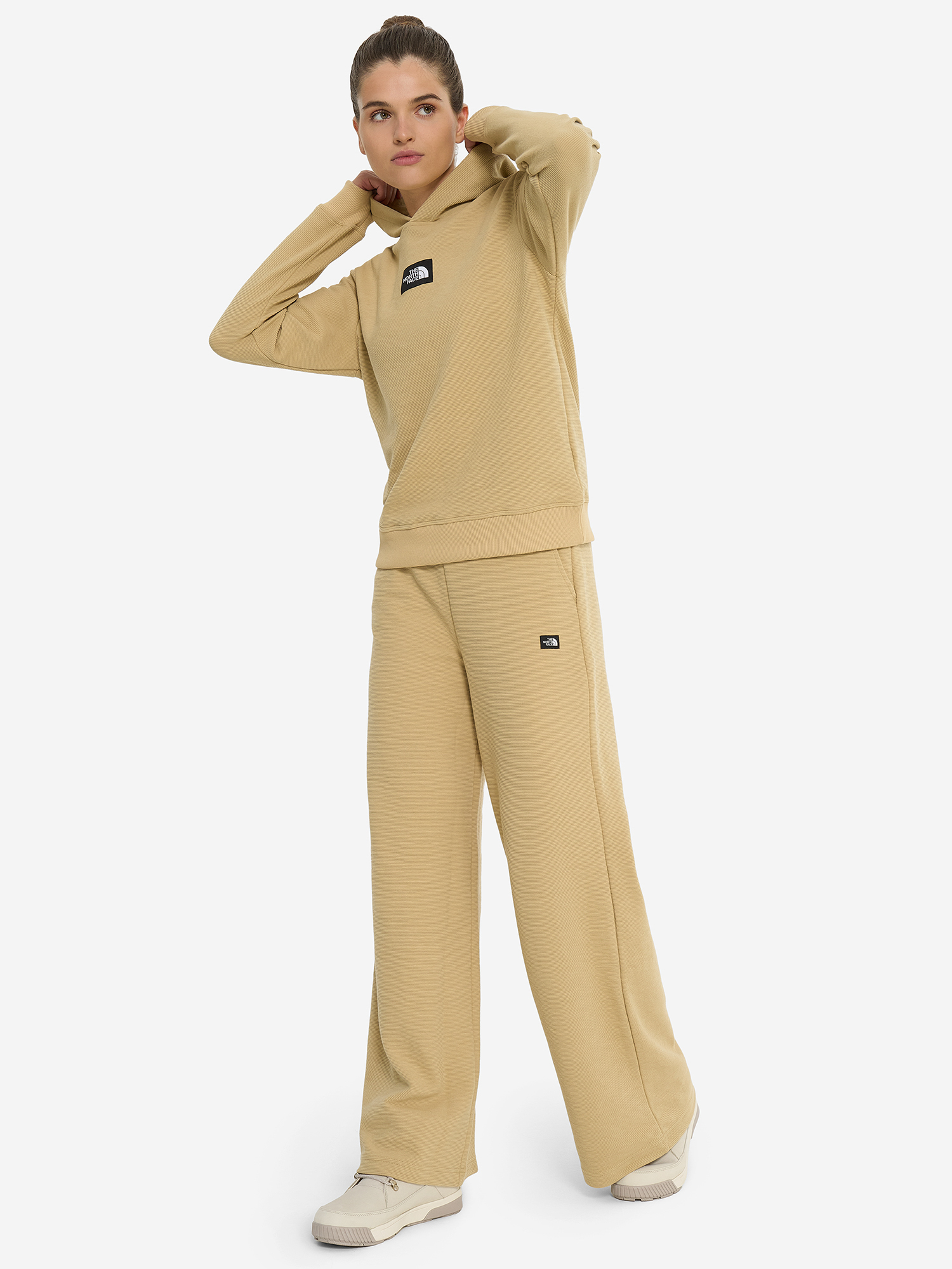фото Худи женское the north face hoden, бежевый