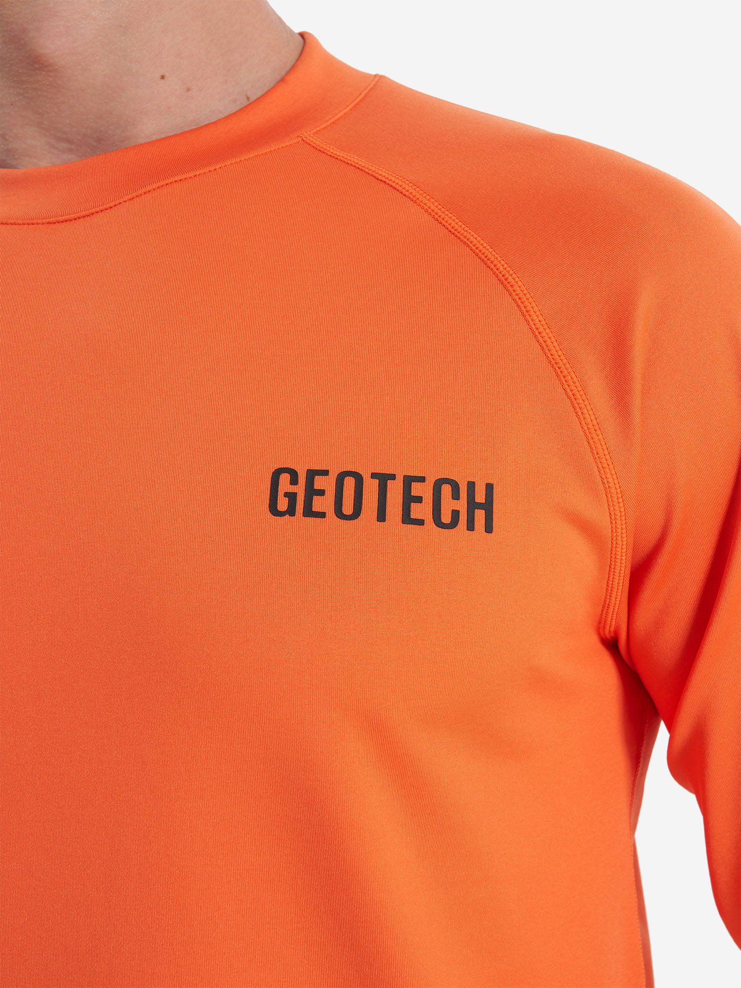 фото Лонгслив мужской geotech, оранжевый