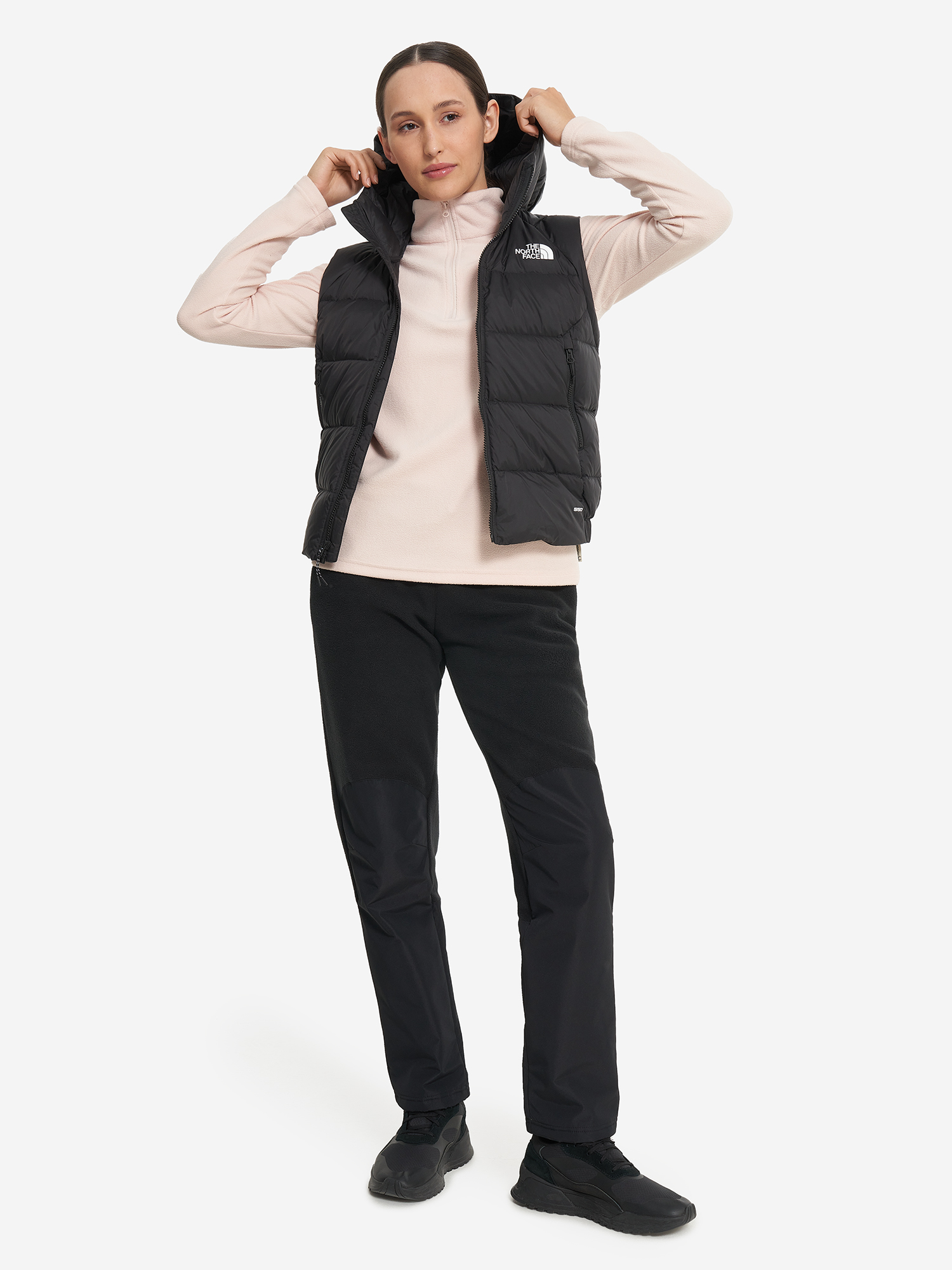 фото Жилет пуховый женский the north face hyalite vest, черный