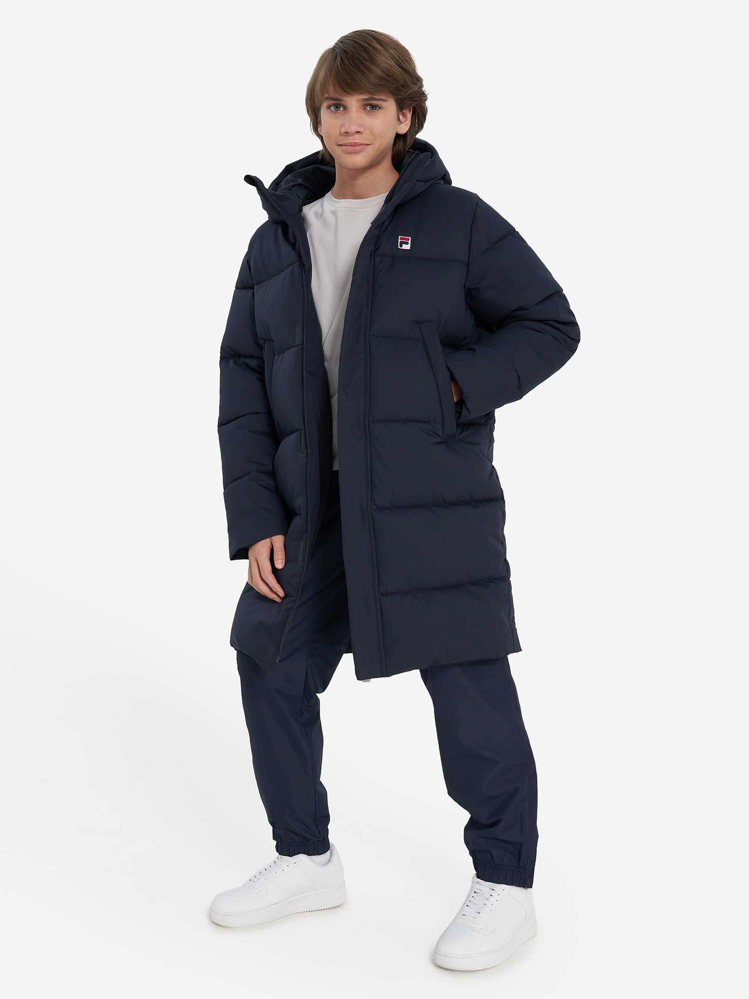 фото Пуховик для мальчиков fila, синий