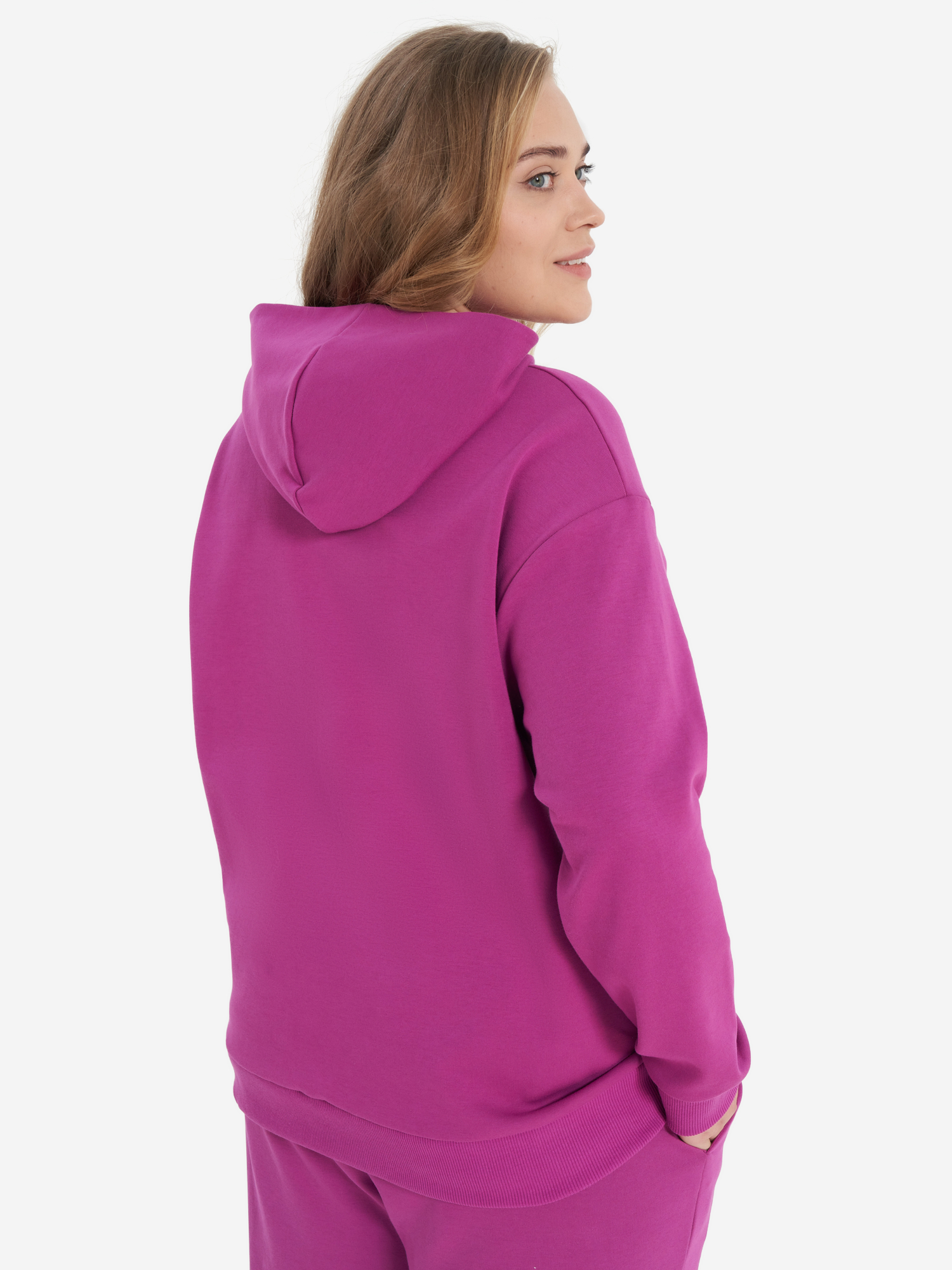 фото Худи женское demix, plus size, фиолетовый