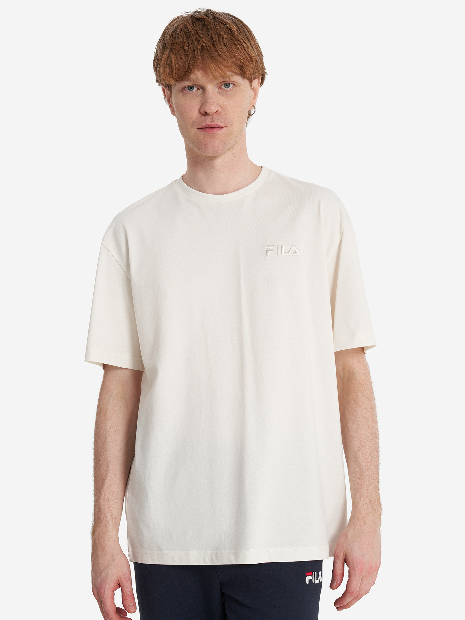 фото Футболка мужская fila essentials, бежевый