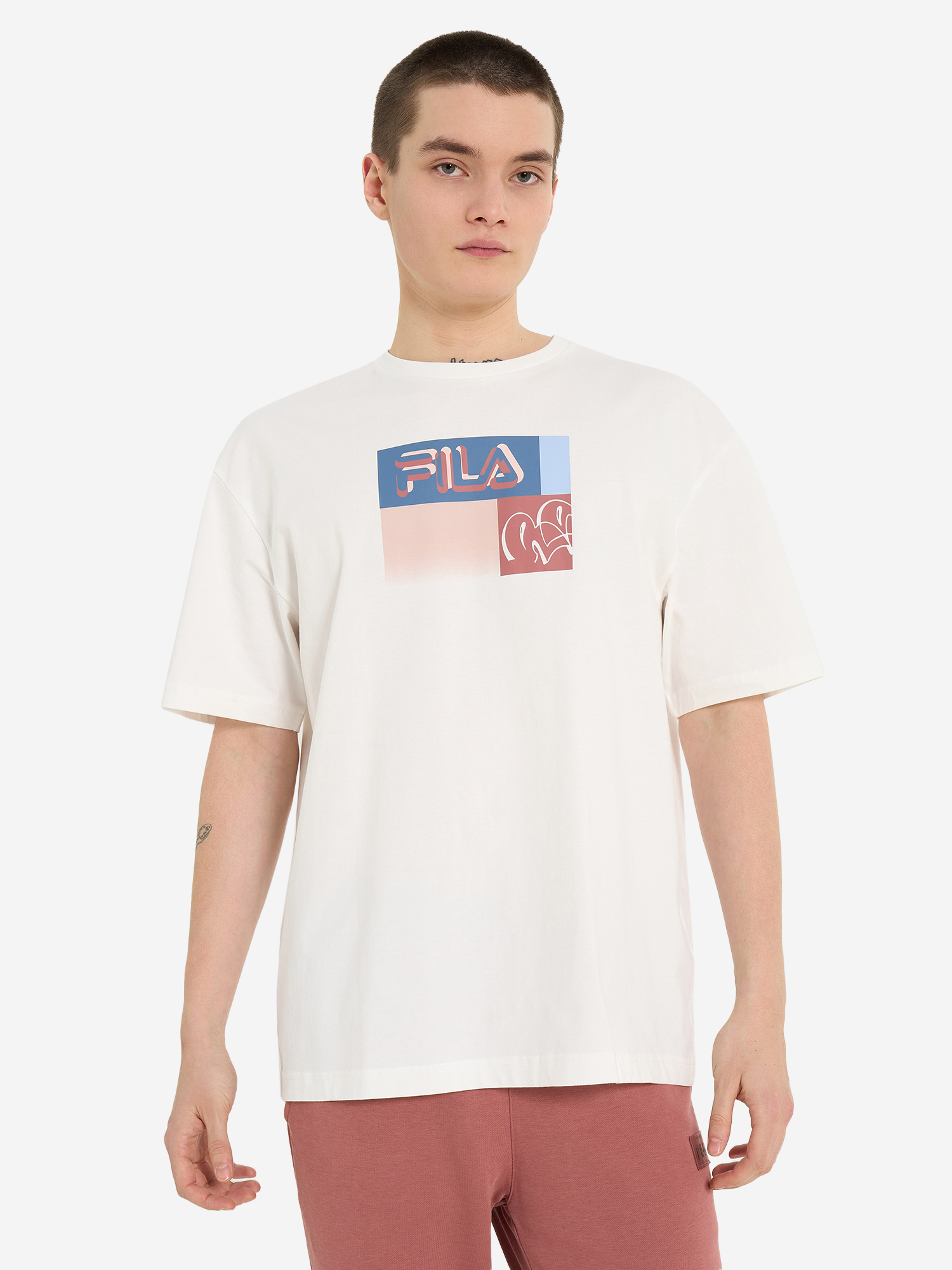 фото Футболка мужская fila, бежевый