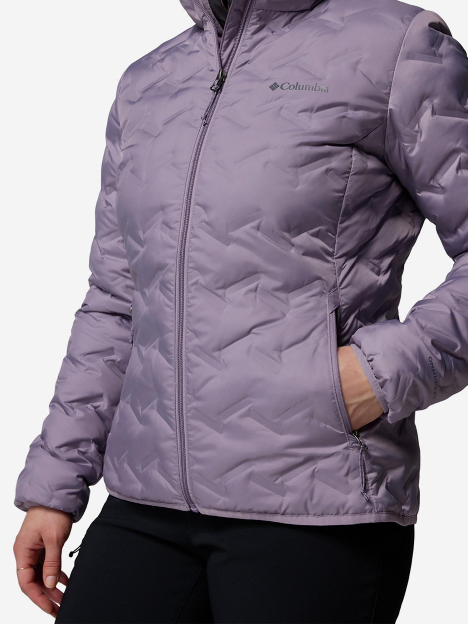 фото Пуховик женский columbia delta ridge ii down hooded jacket, розовый