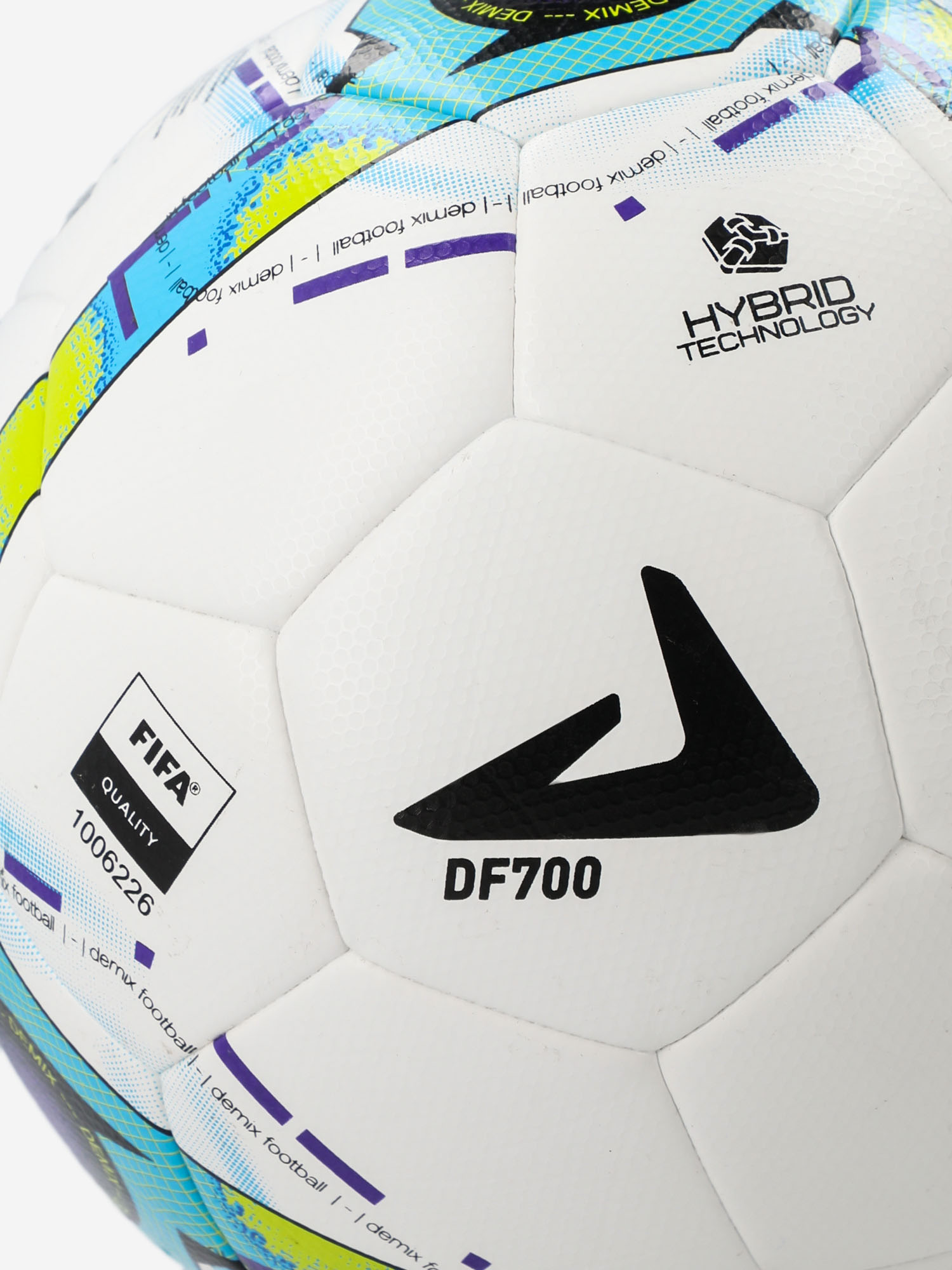 фото Мяч футбольный demix df700 hybrid fifa quality, белый