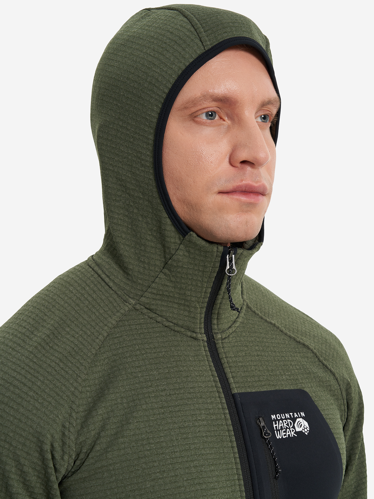 фото Толстовка мужская mountain hardwear polartec, зеленый