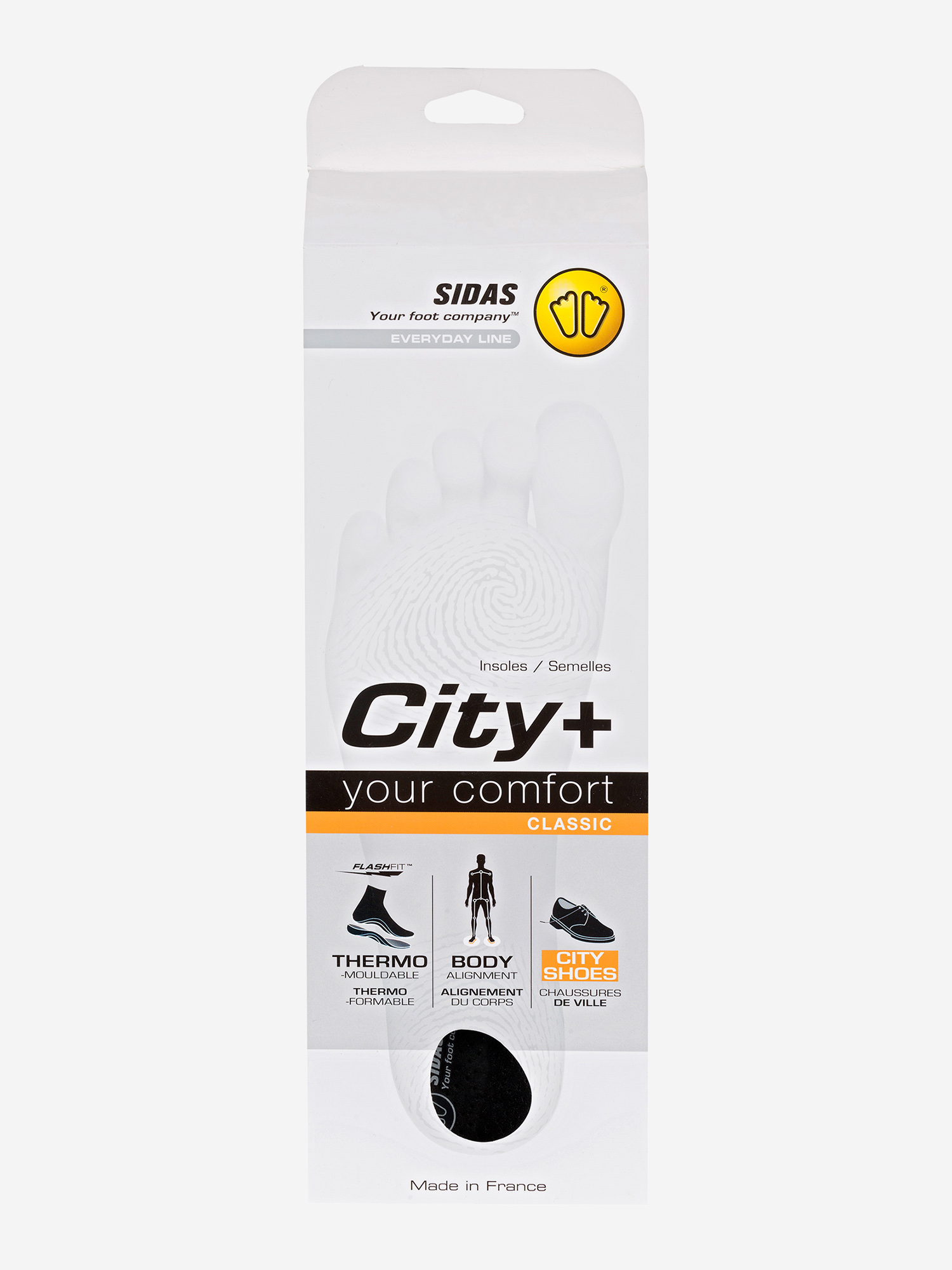 фото Стельки sidas flashfit city + classic, черный