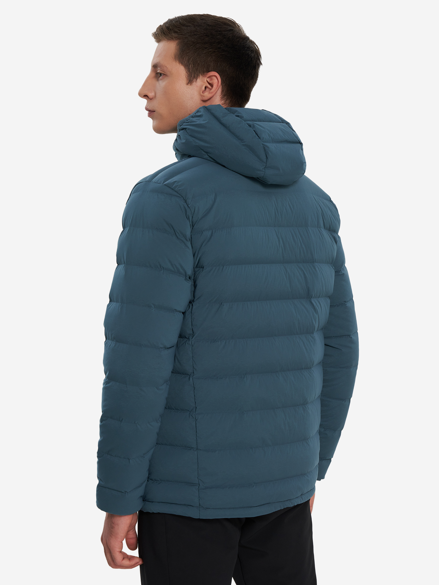 фото Пуховик мужской columbia drift peak stretch down hooded jacket, голубой