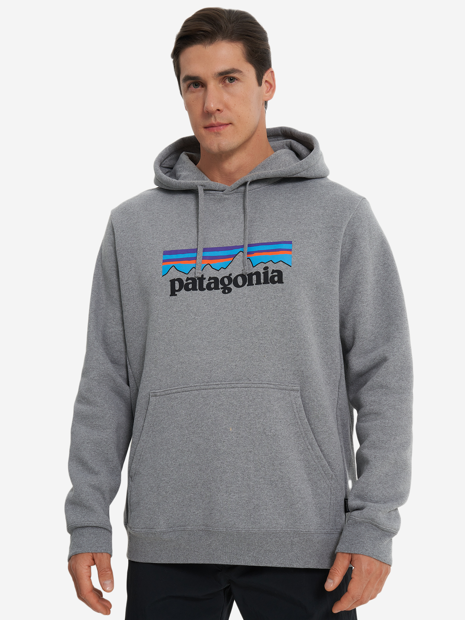 фото Худи мужское patagonia logo uprisal, серый