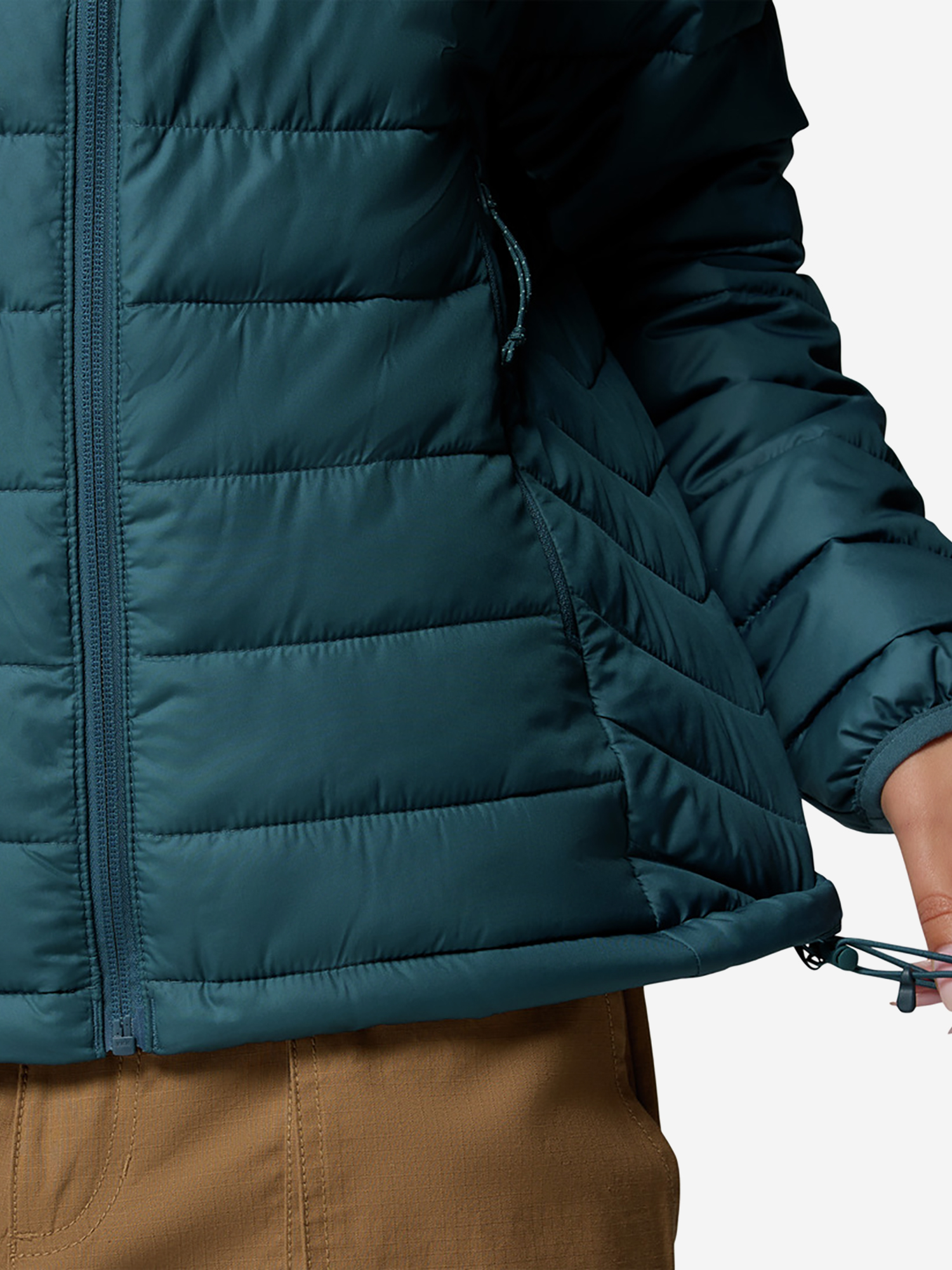 фото Пуховик женский columbia powder lite ii hooded jacket, голубой