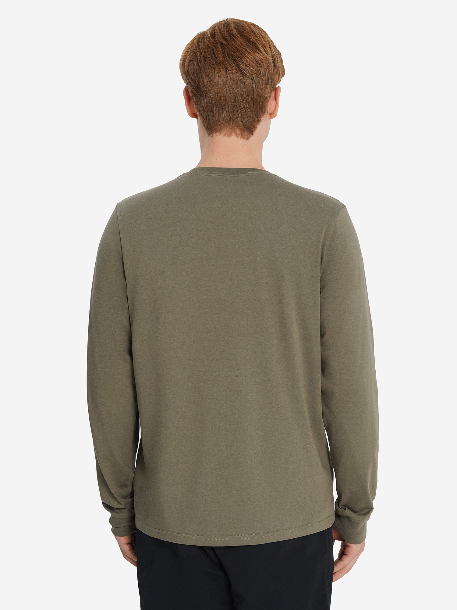 фото Лонгслив мужской columbia csc seasonal logo ls tee, зеленый