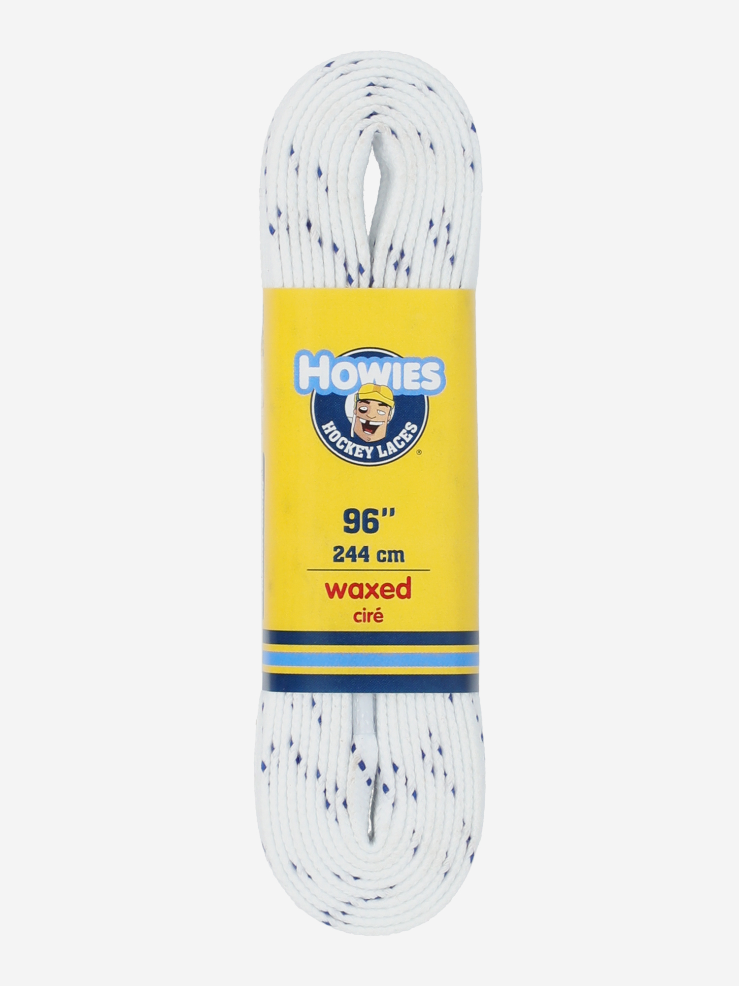 фото Шнурки хоккейные howies с пропиткой узкие (96"/244), белый