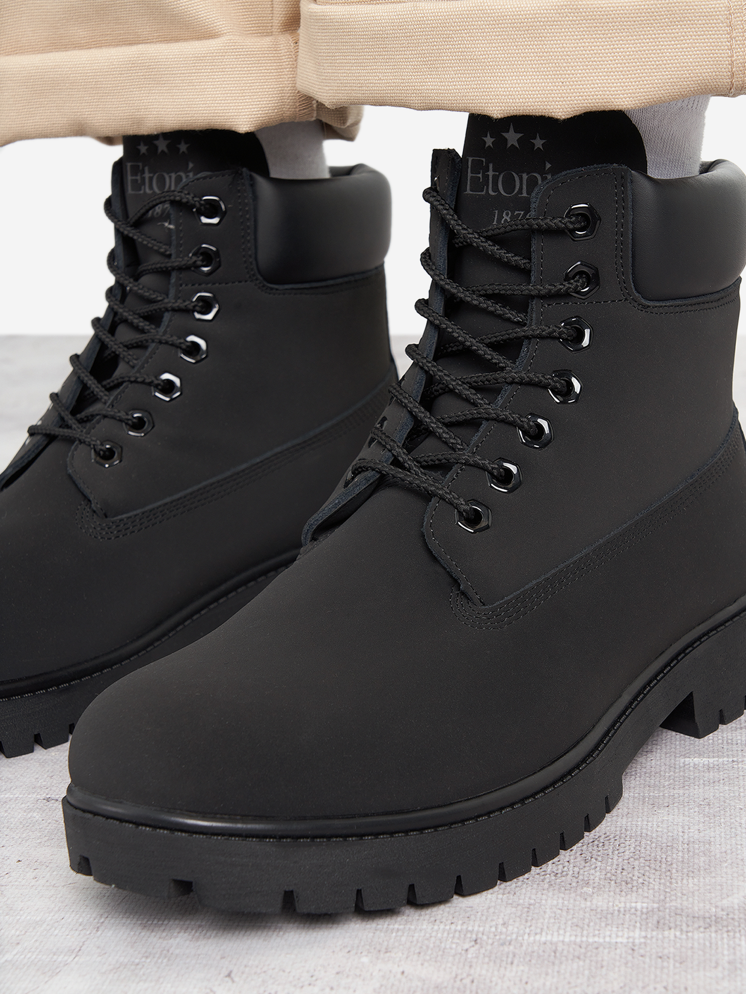 фото Ботинки утепленные мужские etonic logan, черный