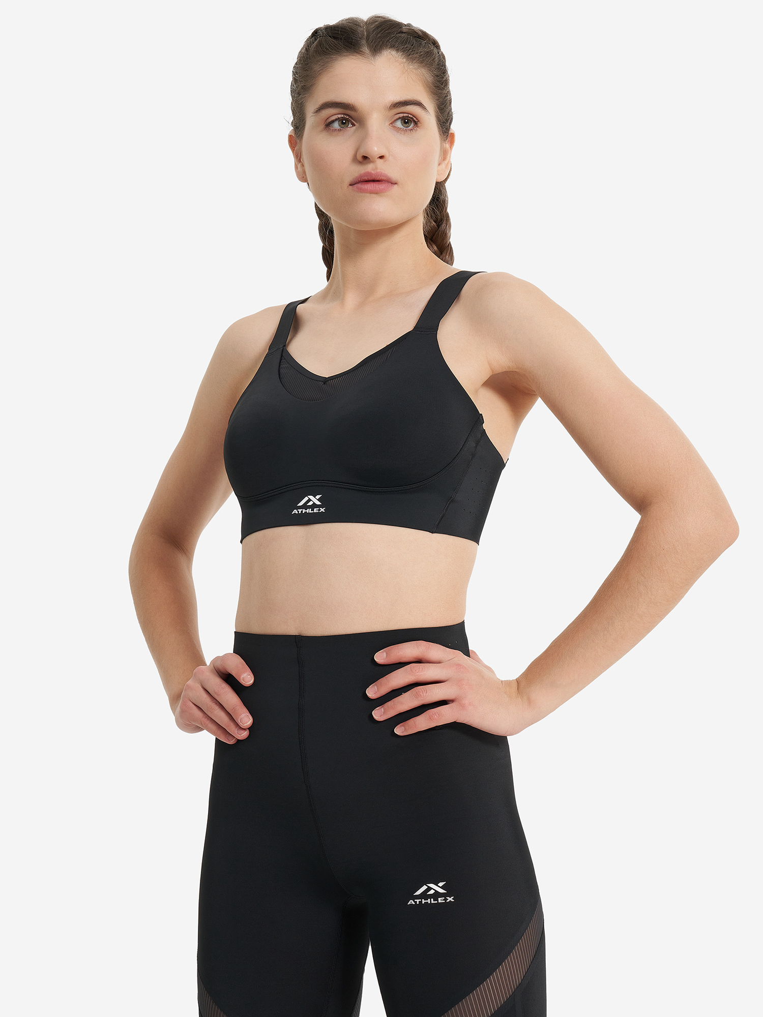 фото Топ бра спортивный athlex, черный