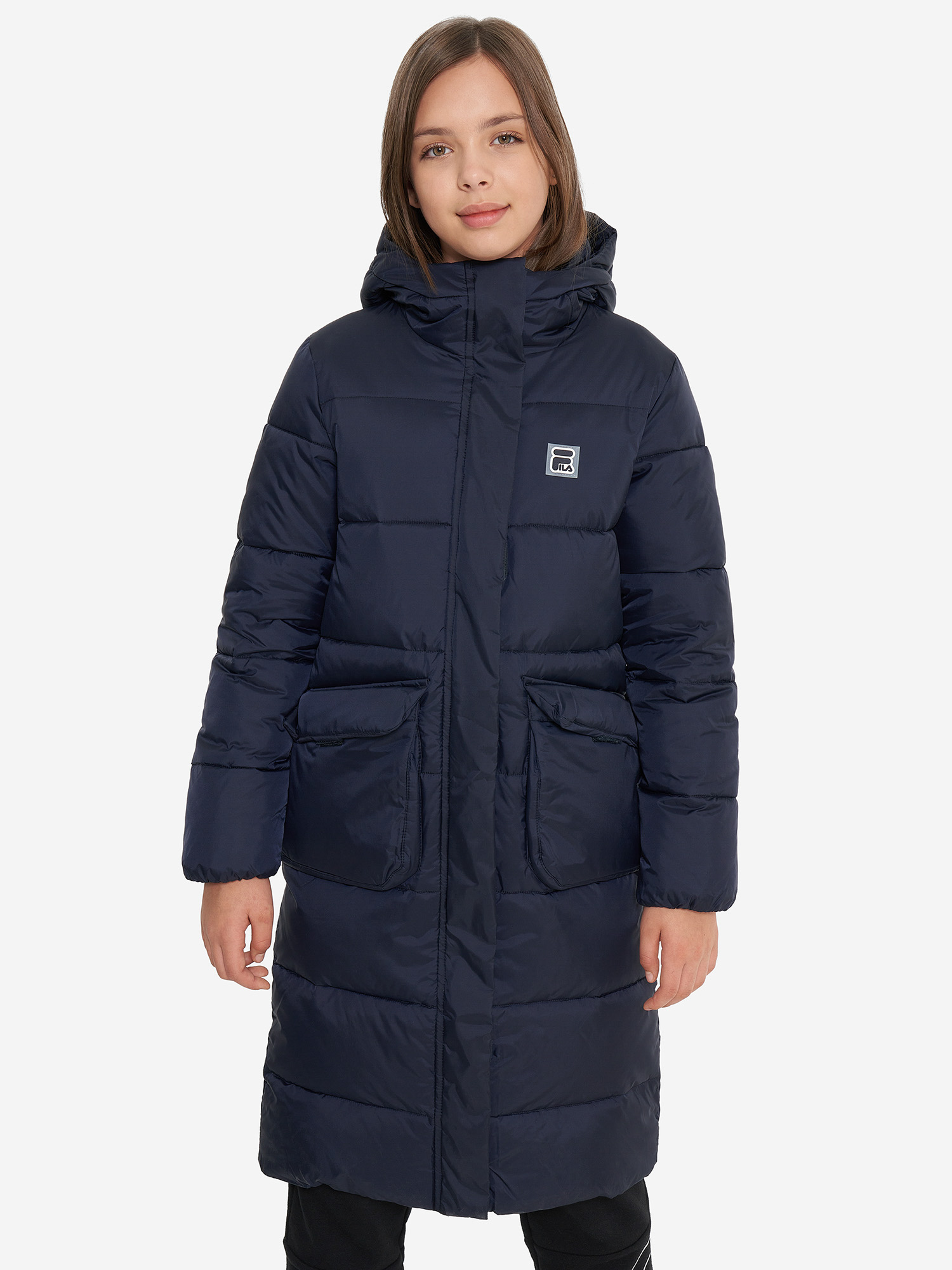 фото Пальто утепленное для девочек fila, синий