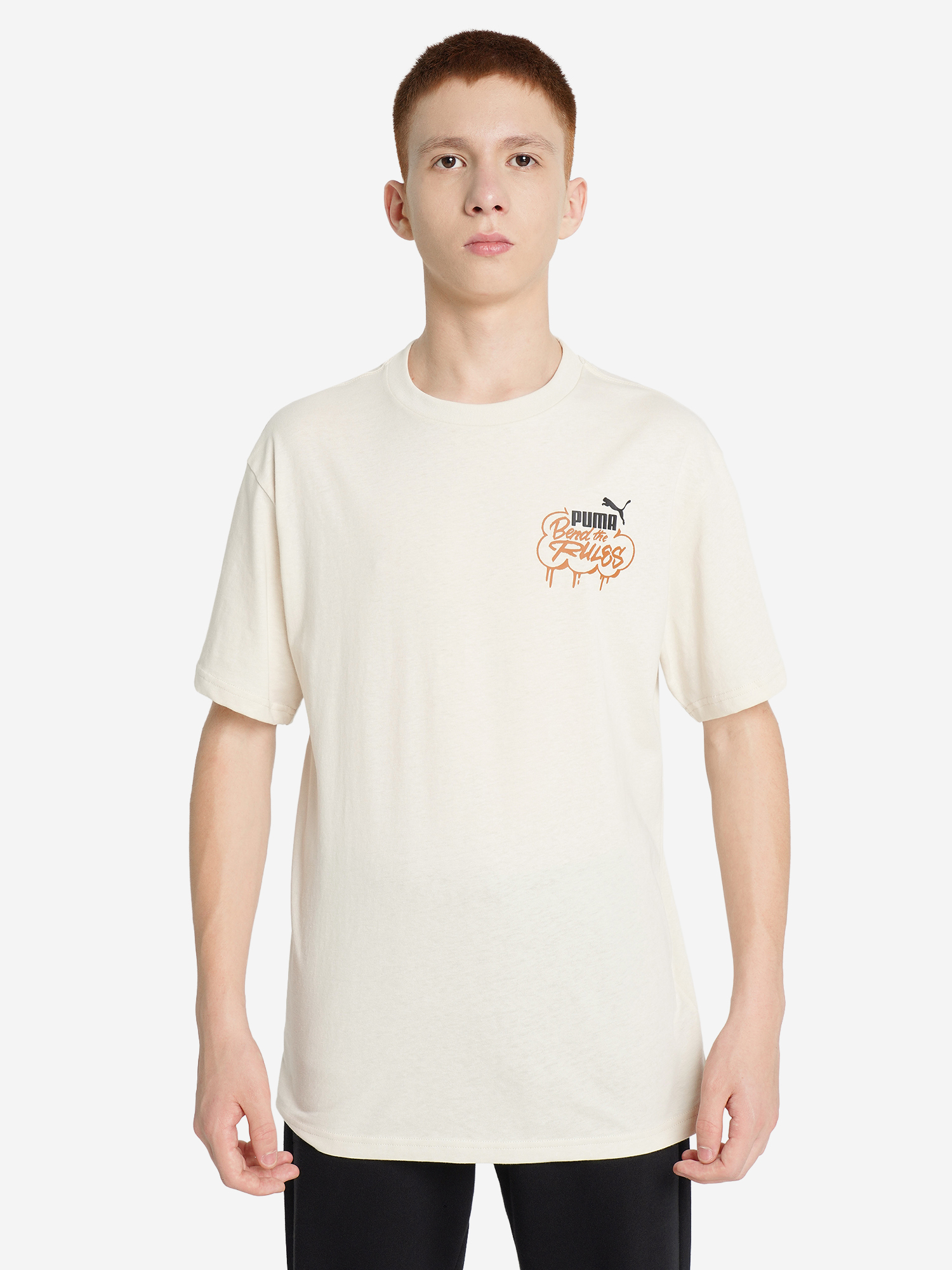 фото Футболка для мальчиков puma mid90 s graphic, бежевый