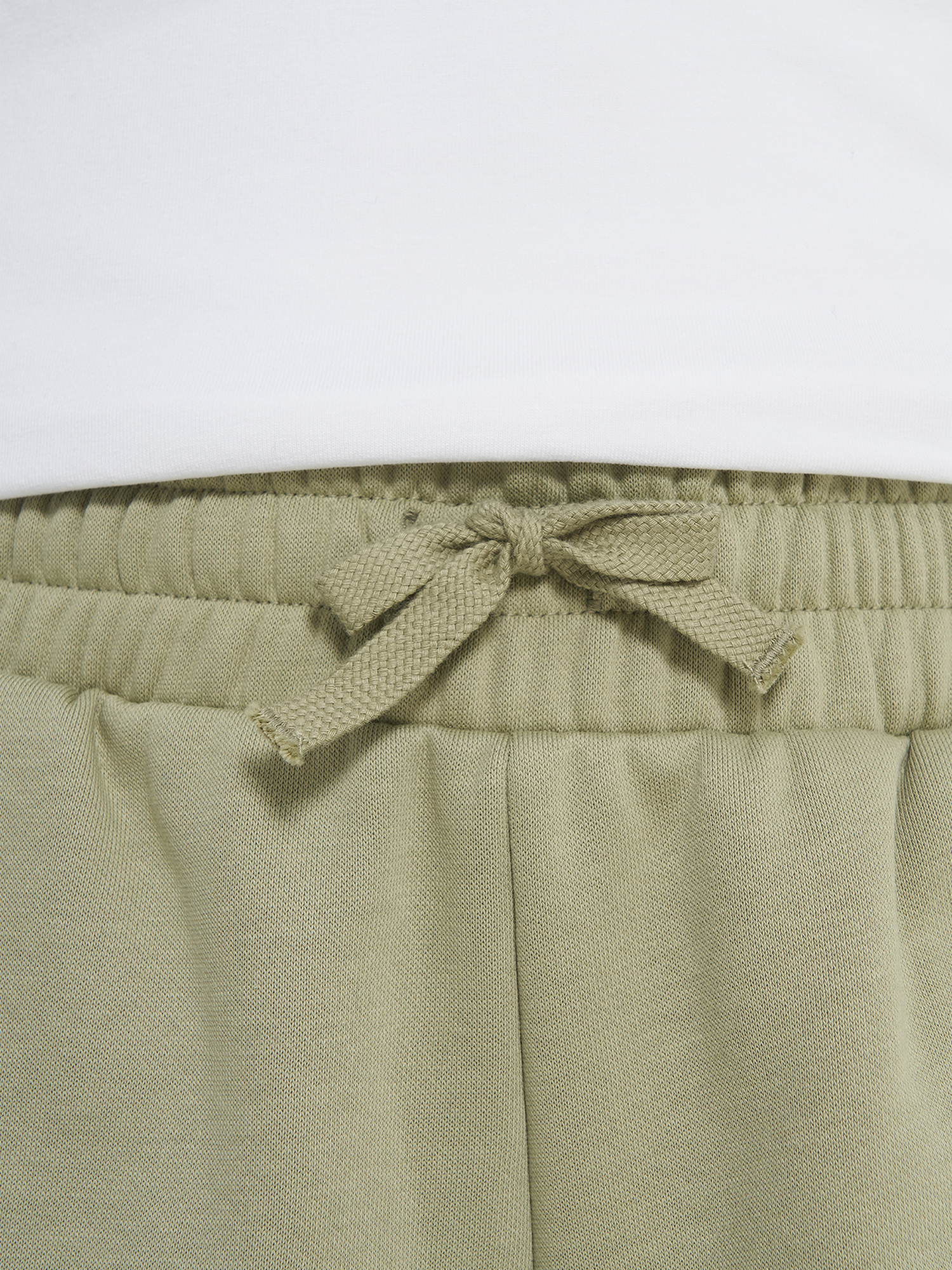 фото Брюки для девочек puma tape relaxed, зеленый