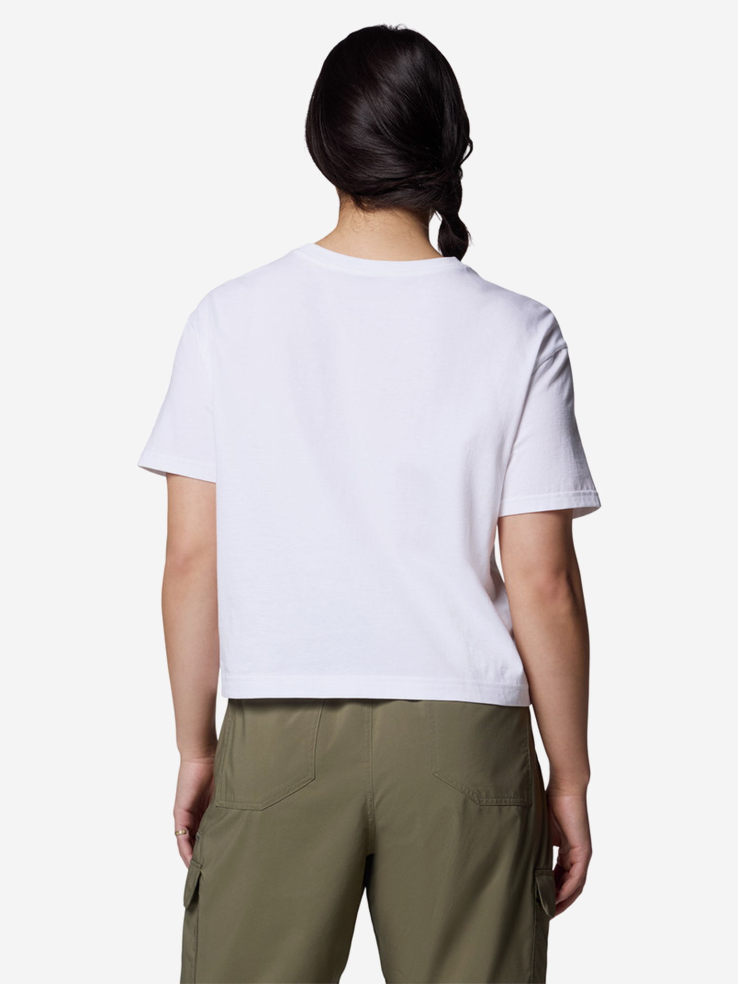 фото Футболка женская columbia rolling bend graphic relaxed crop ss, белый