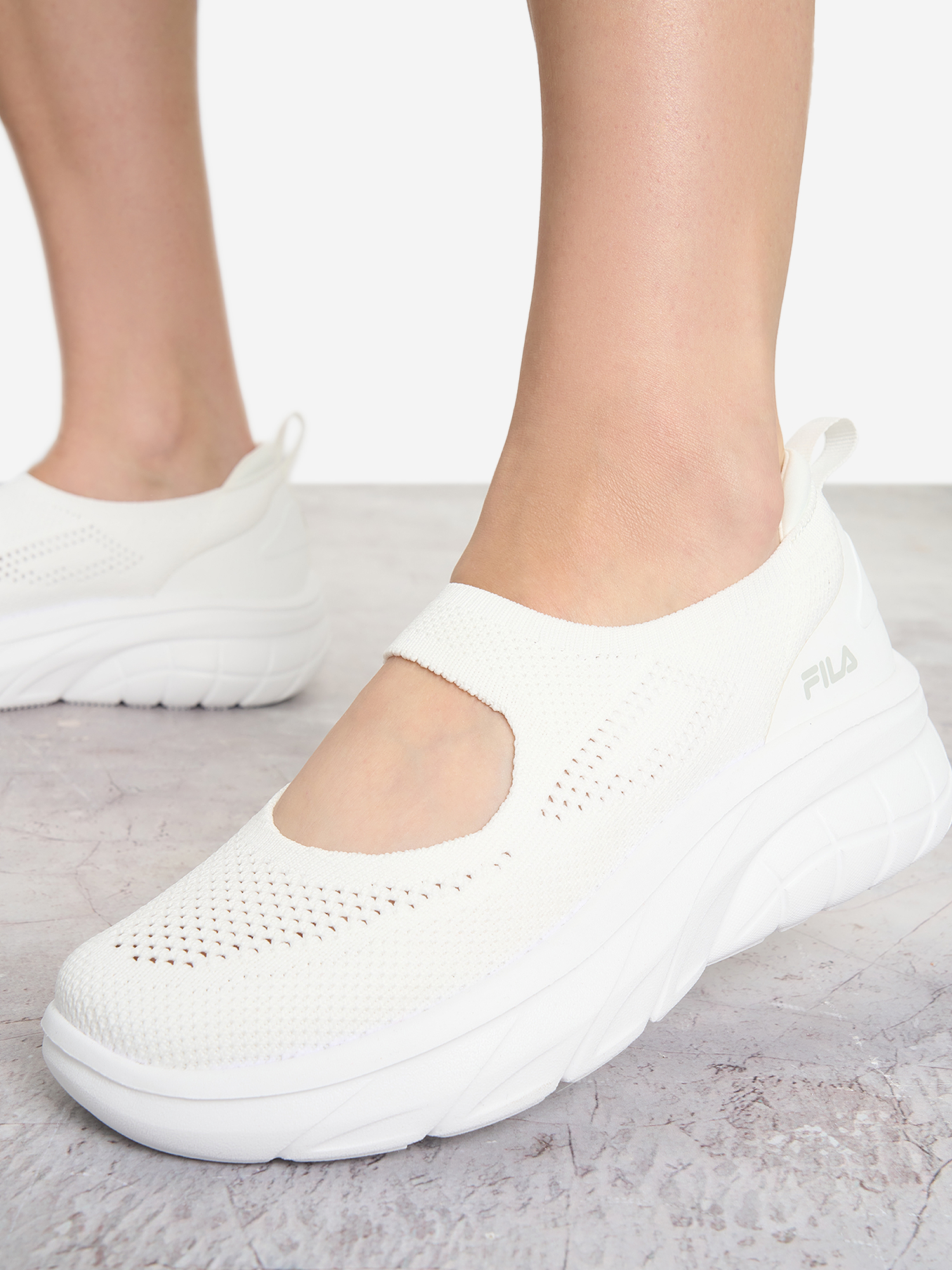 фото Слипоны женские fila base 3.0 bl, белый