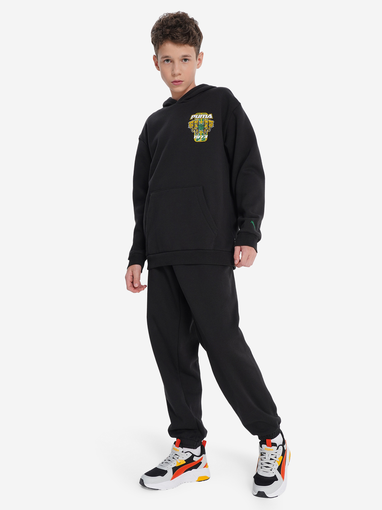 фото Худи для мальчиков puma basketball hoopstellations, черный