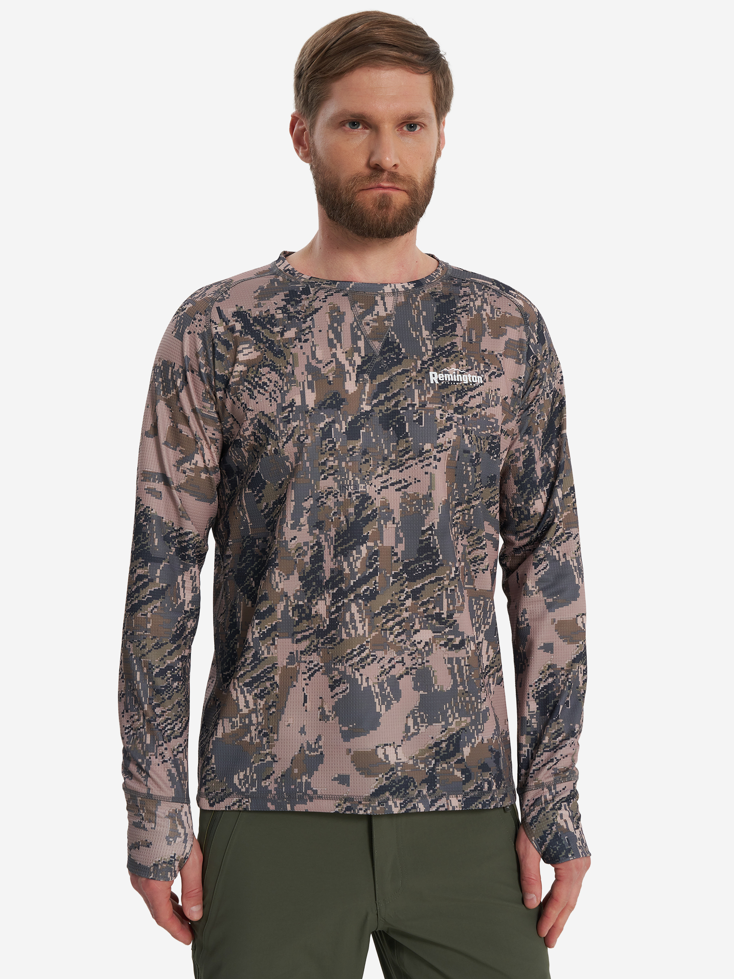 фото Лонгслив мужской remington inside fit, бежевый