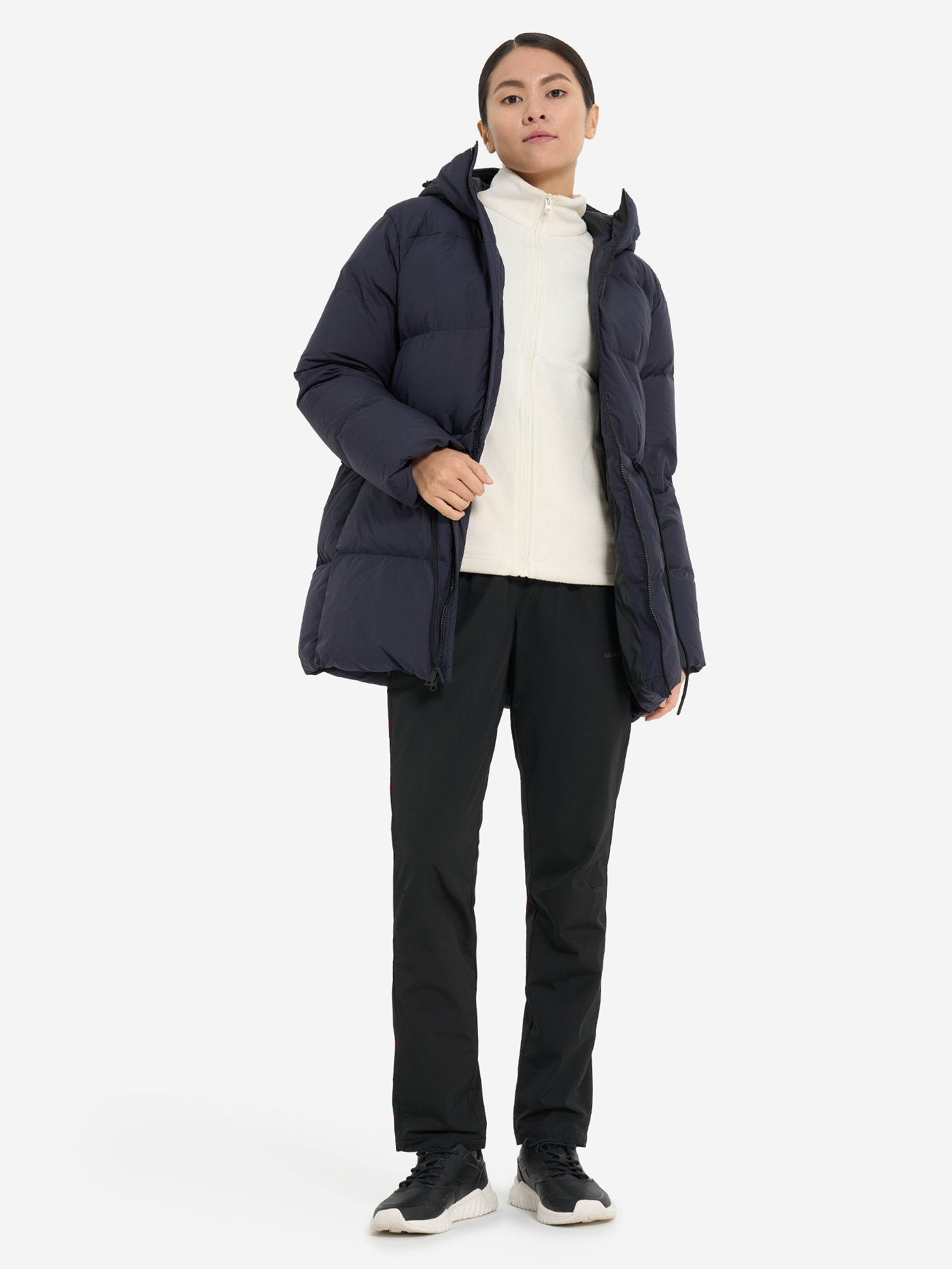 фото Пуховик женский jack wolfskin kirschallee, синий
