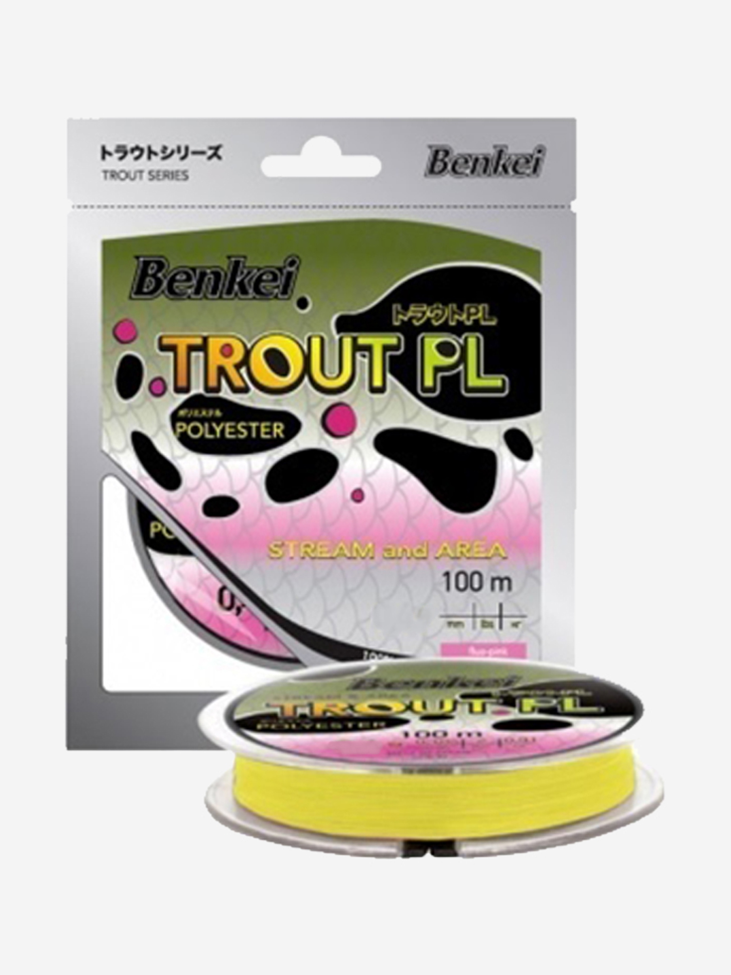 Монофильная леска из полиэстера Benkei Trout PL 100m желтый fluo #05 (0,117mm), 1,22kg, Желтый
Монофильная леска из полиэстера Benkei Trout PL 100m желтый fluo #05 (0,117mm), 1,22kg, Желтый