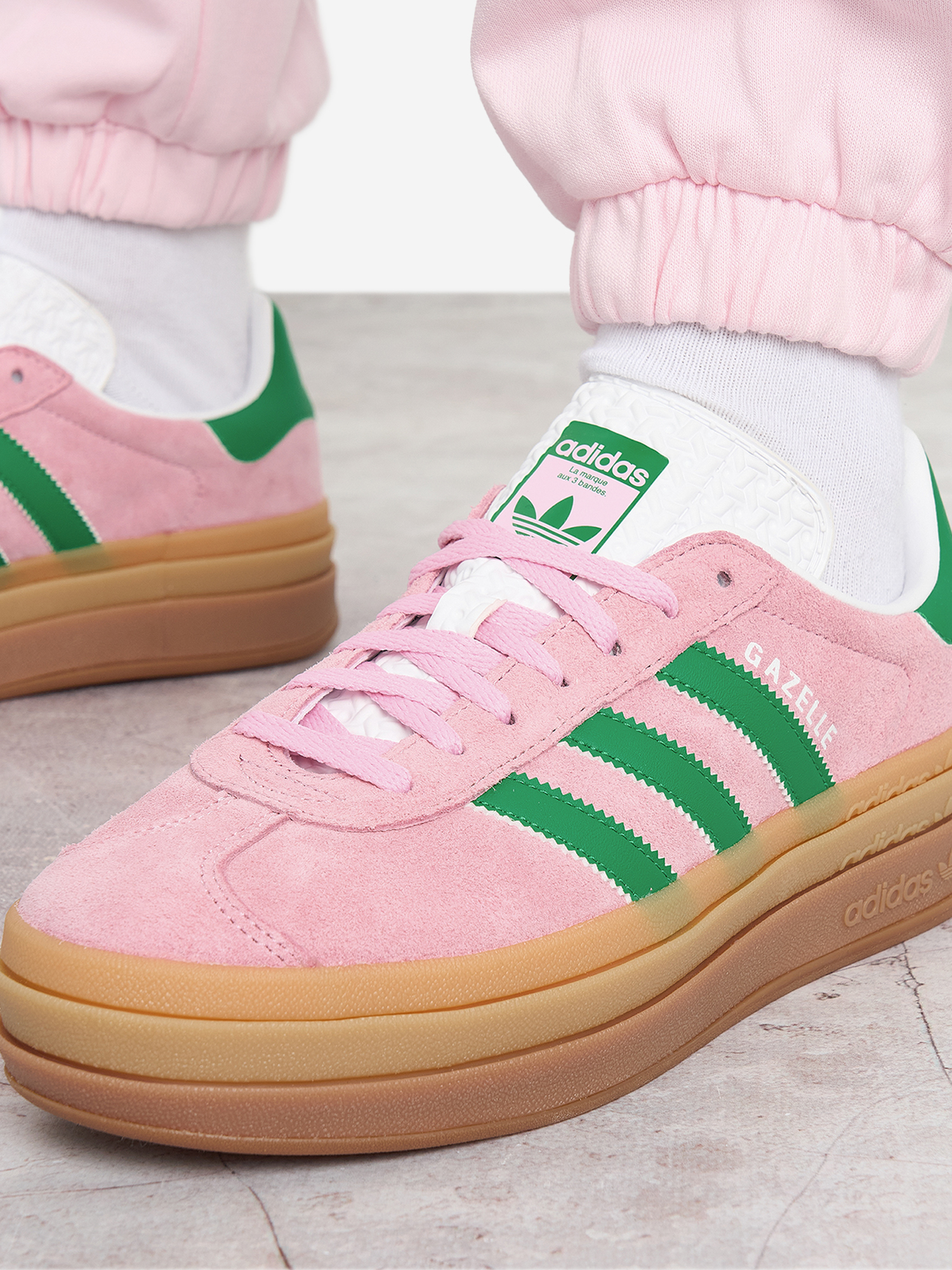 фото Кеды женские adidas gazelle bold, розовый