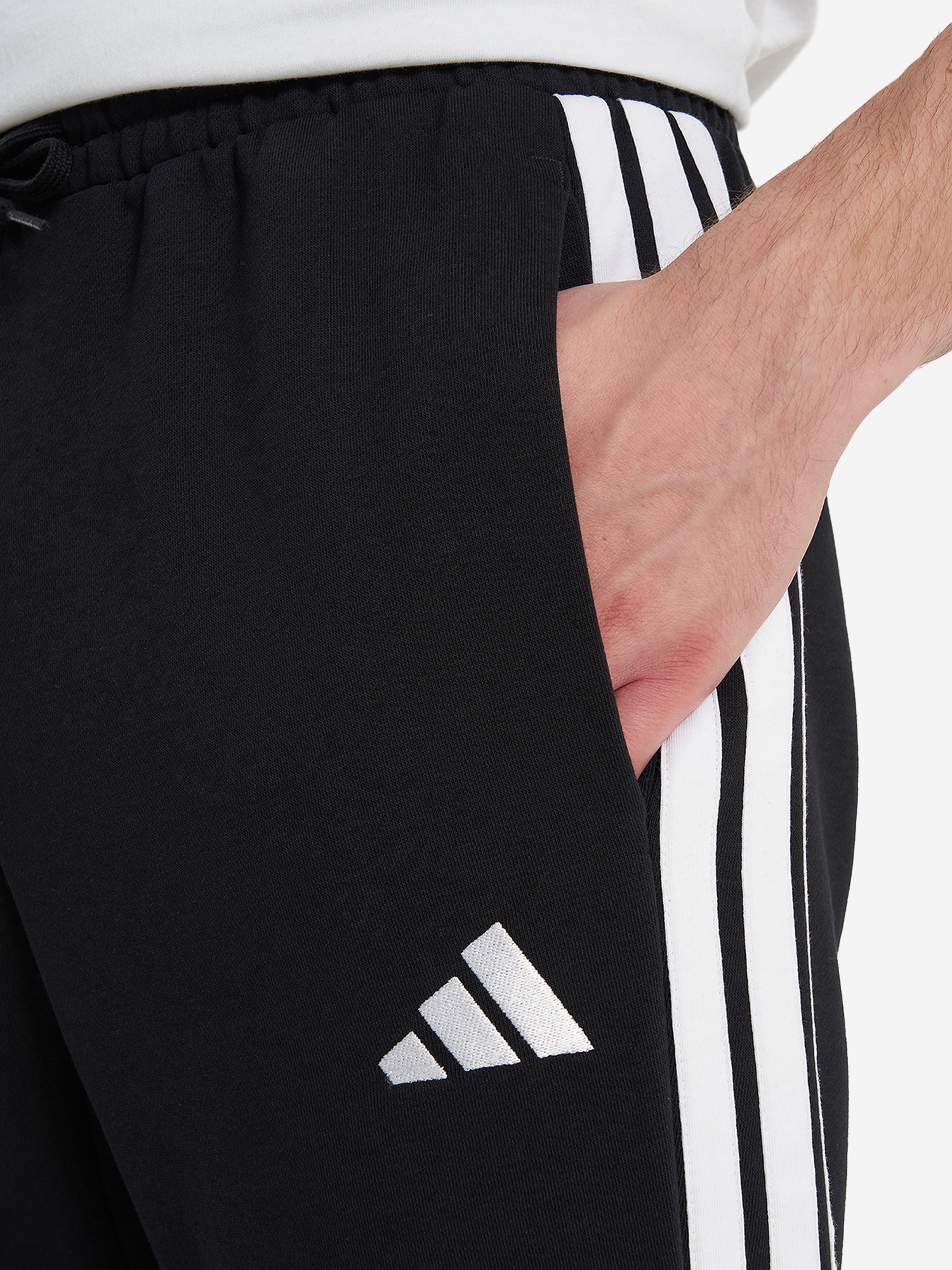 фото Брюки флисовые мужские adidas, черный