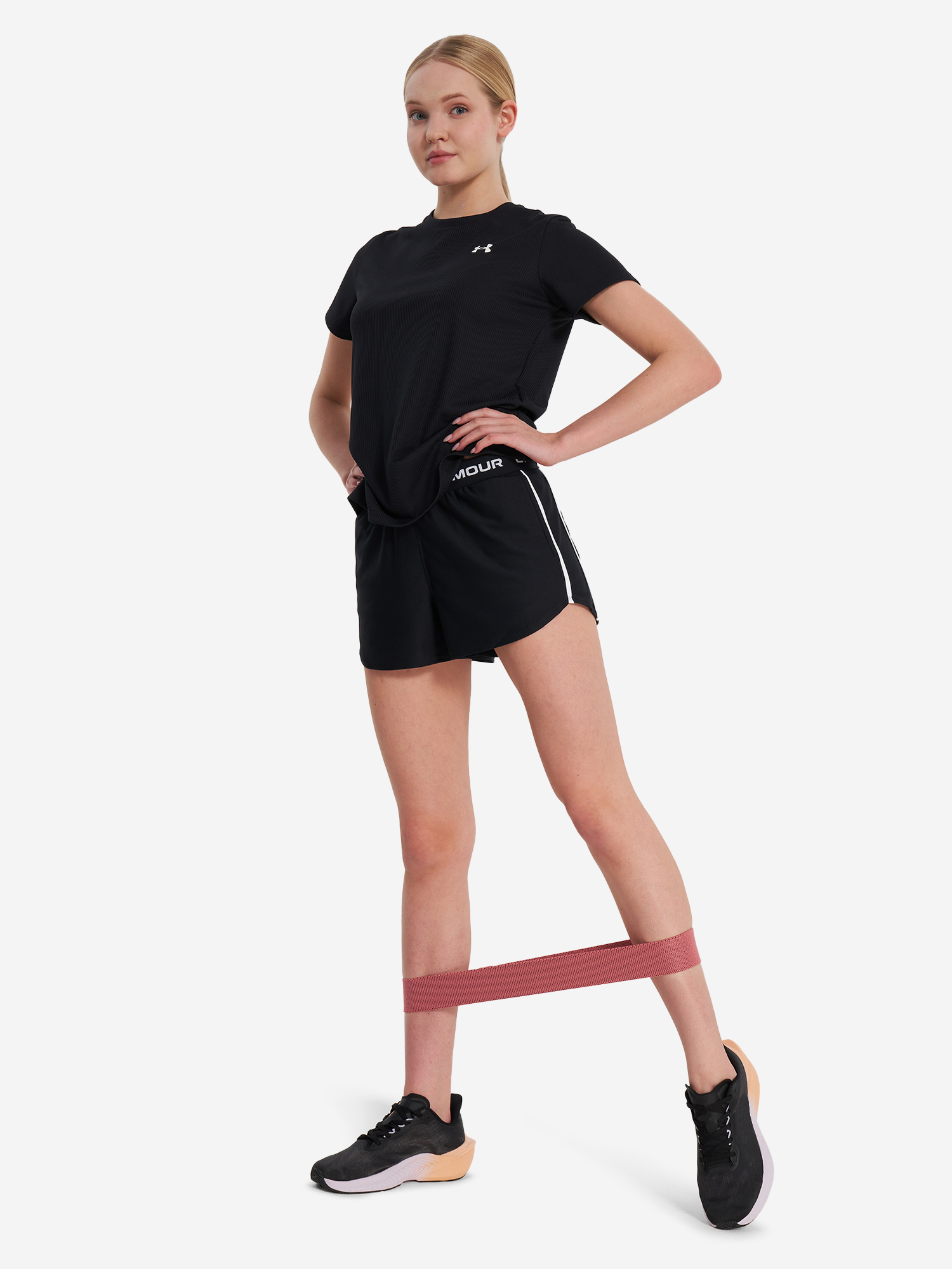 фото Шорты женские under armour tech play up, черный