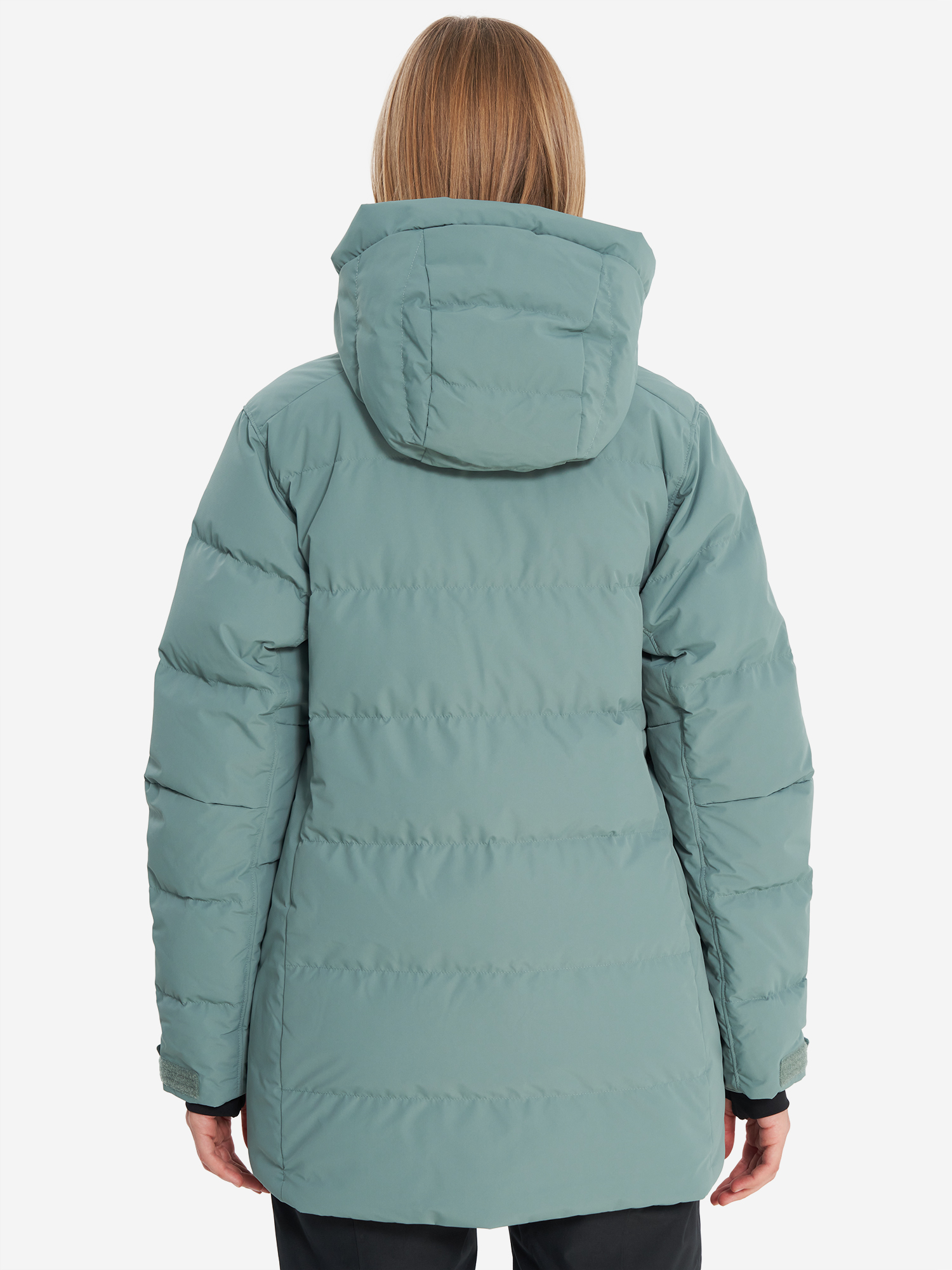 фото Пуховик женский mountain hardwear powder maven, голубой