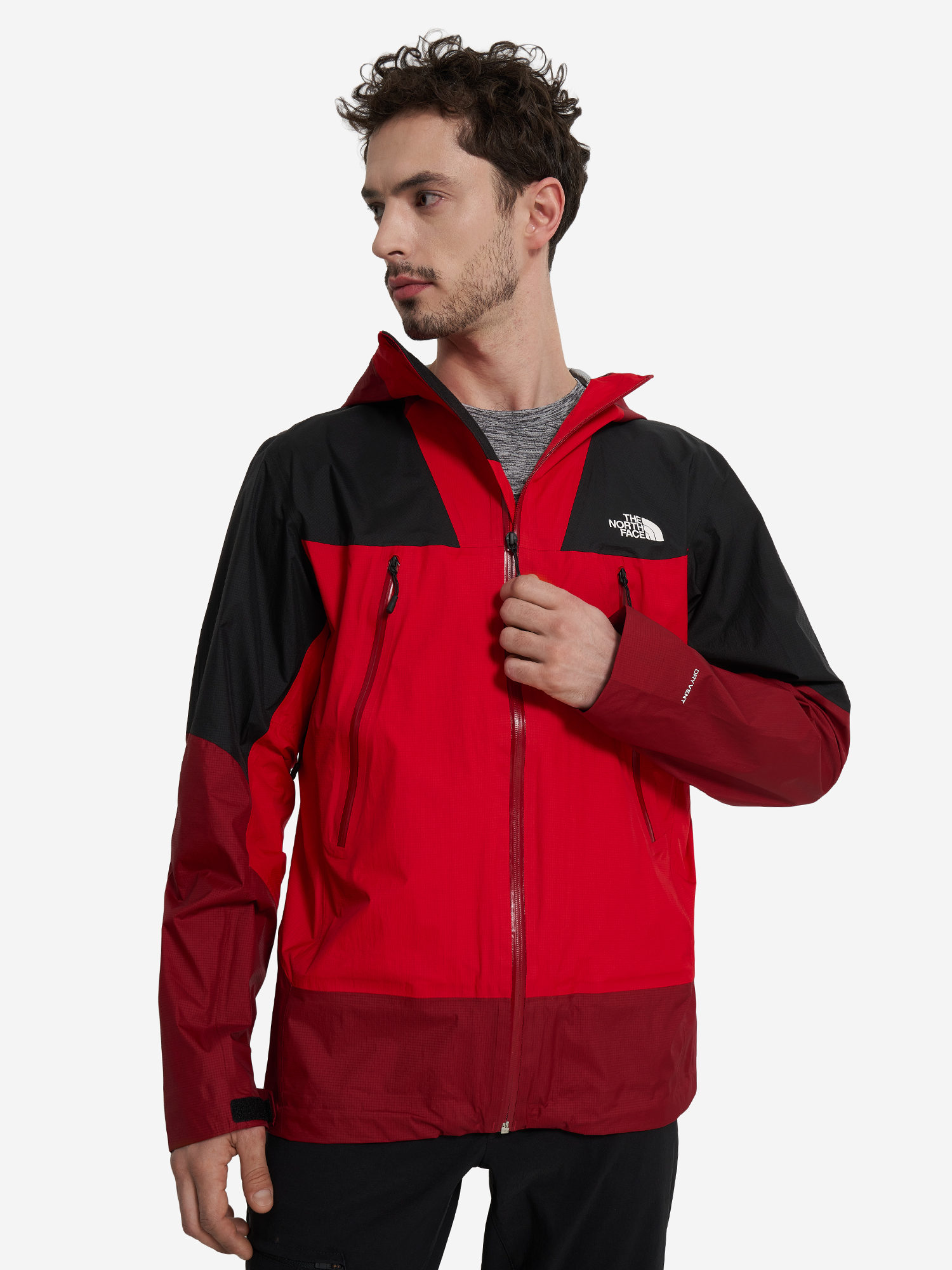 фото Куртка мембранная мужская the north face signal 2.5 l dryvent, красный