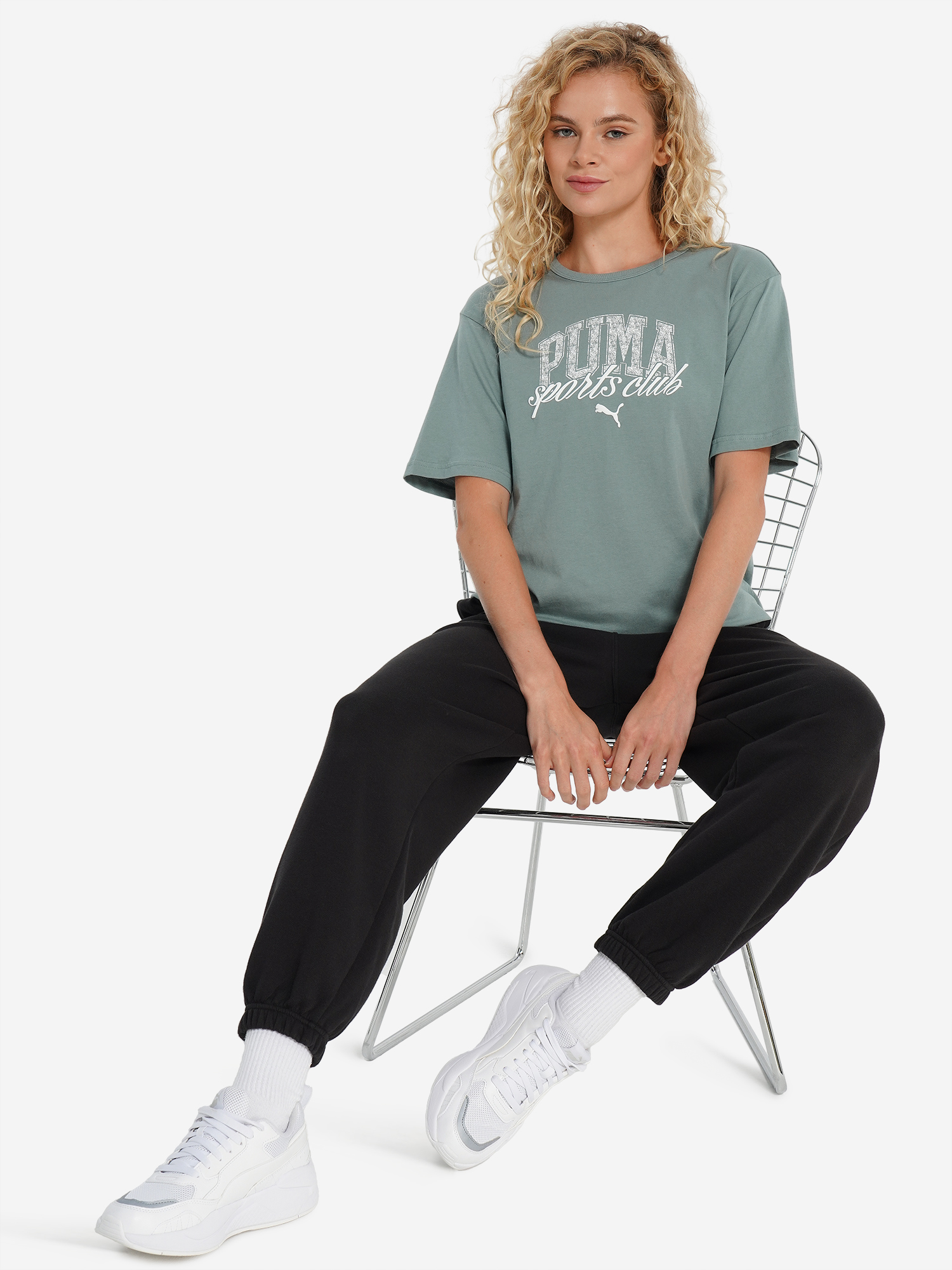 фото Футболка женская puma class, зеленый
