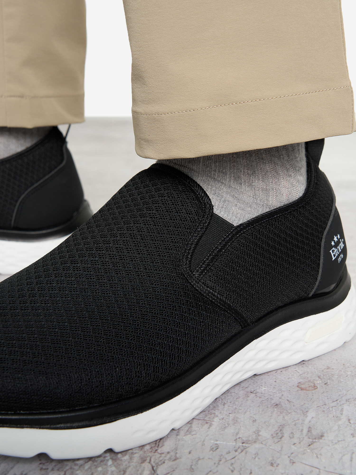 фото Слипоны мужские etonic fred mesh, черный