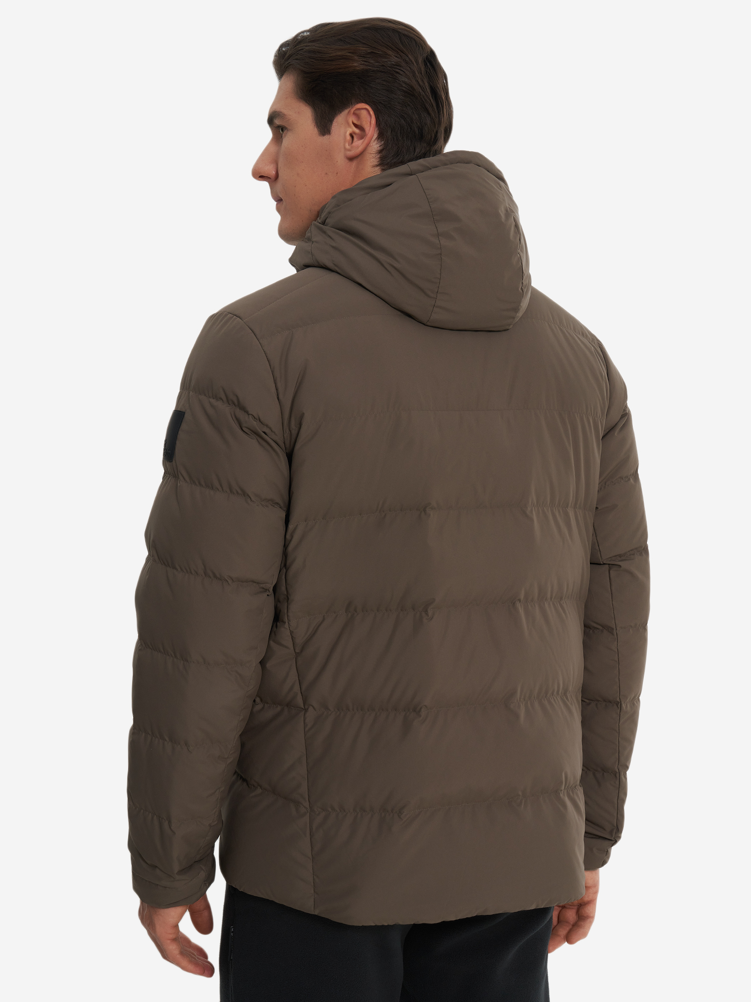 фото Пуховик мужской jack wolfskin colonius, коричневый