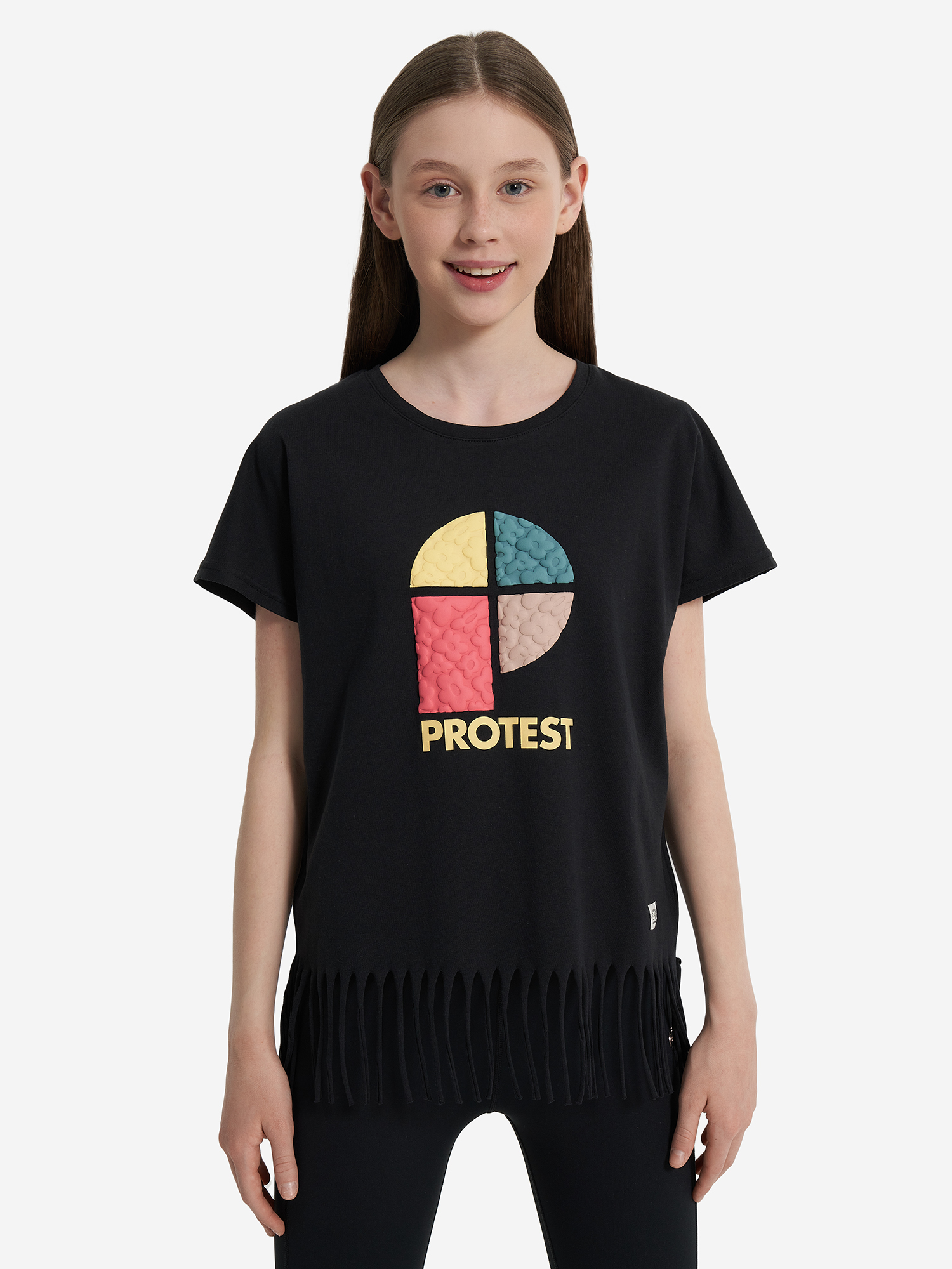 фото Футболка для девочек protest, черный