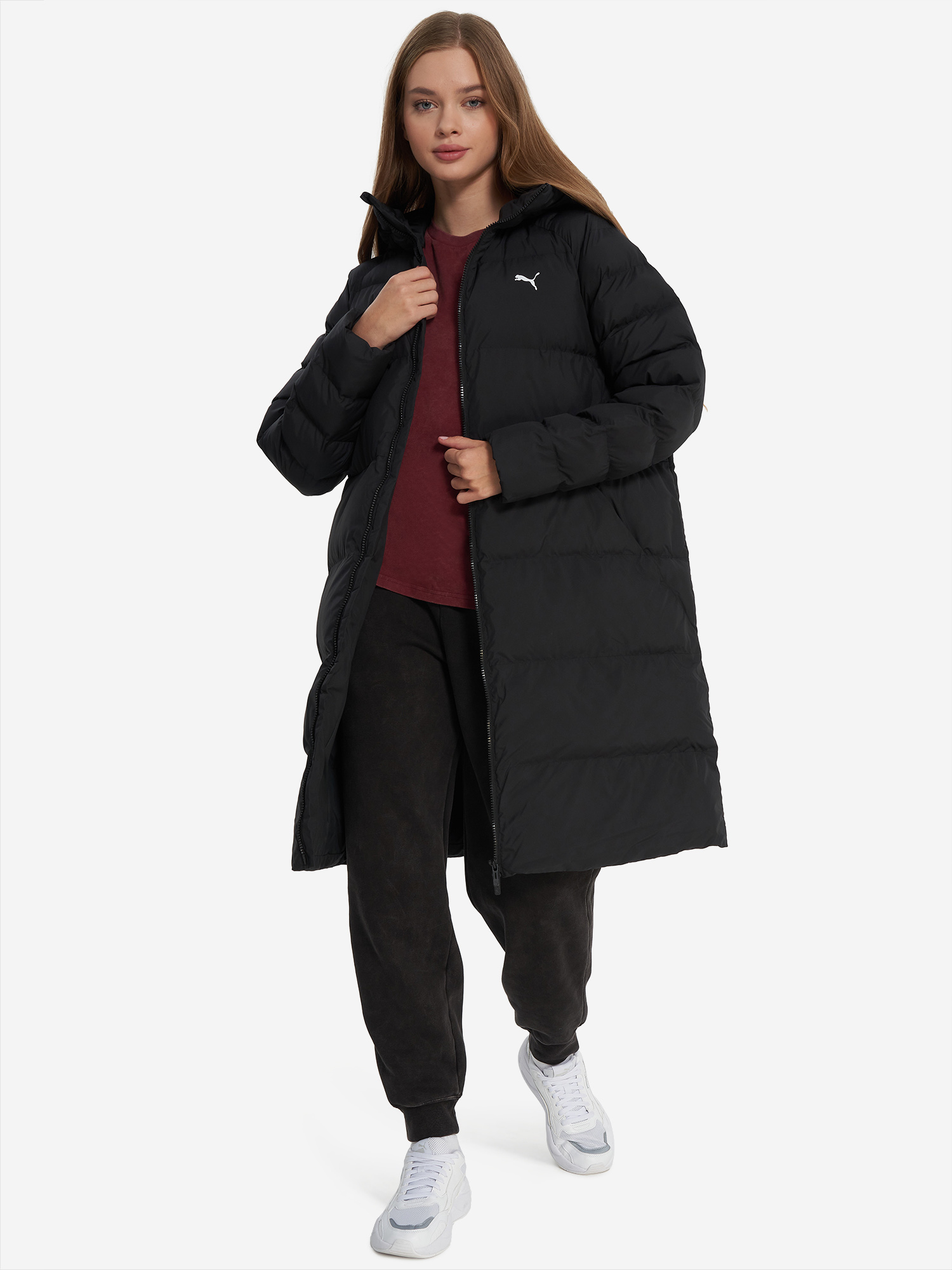 фото Пуховик женский puma, черный