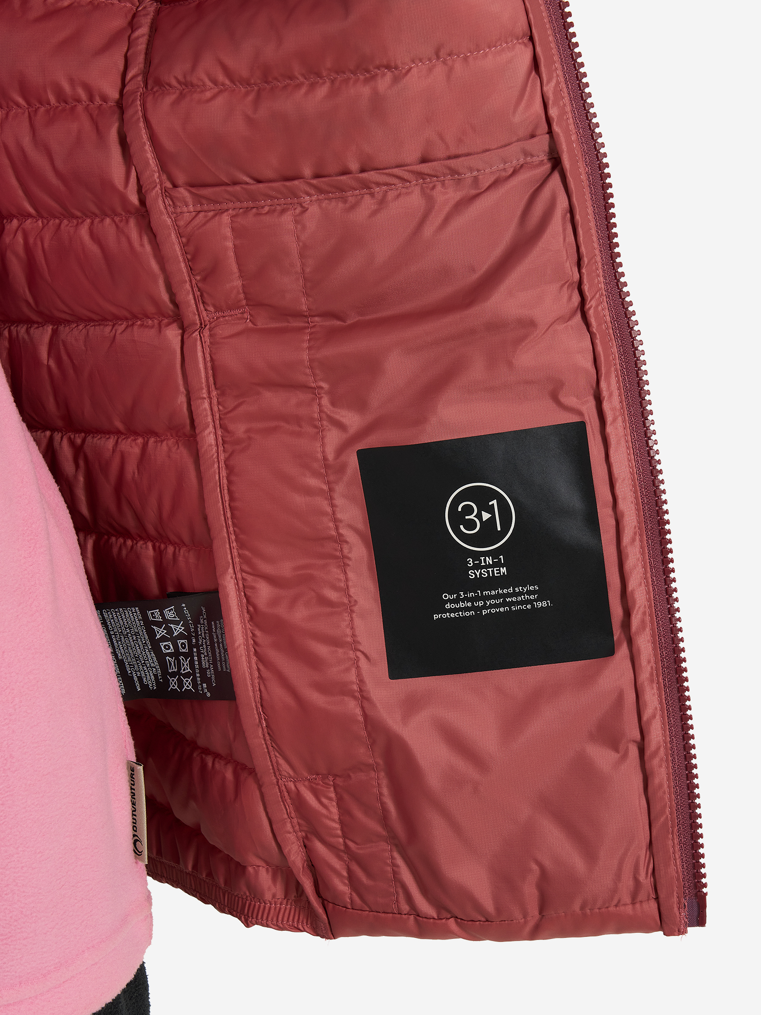 фото Жилет пуховый женский jack wolfskin pilvi, красный