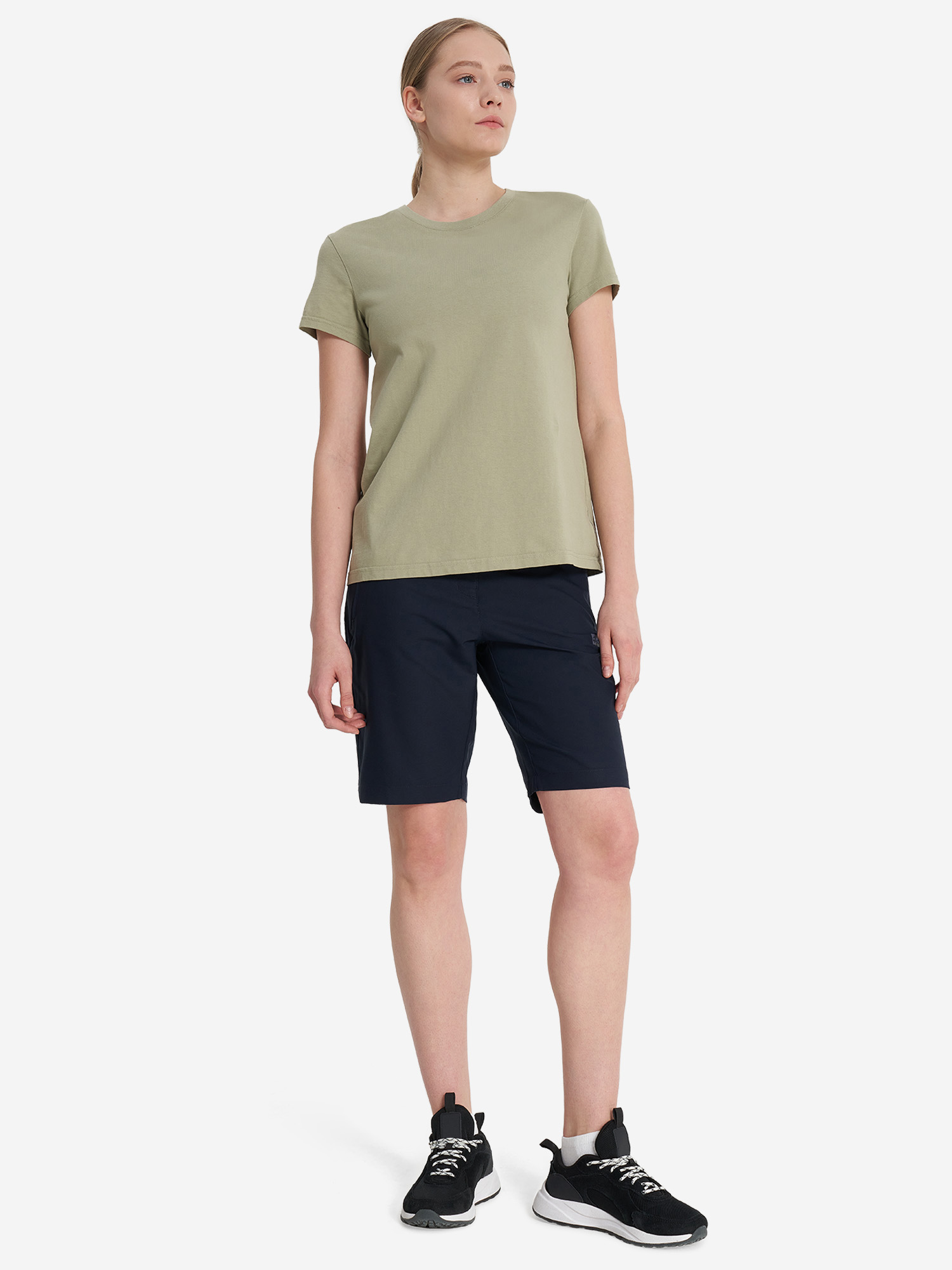 фото Шорты женские jack wolfskin active track, синий
