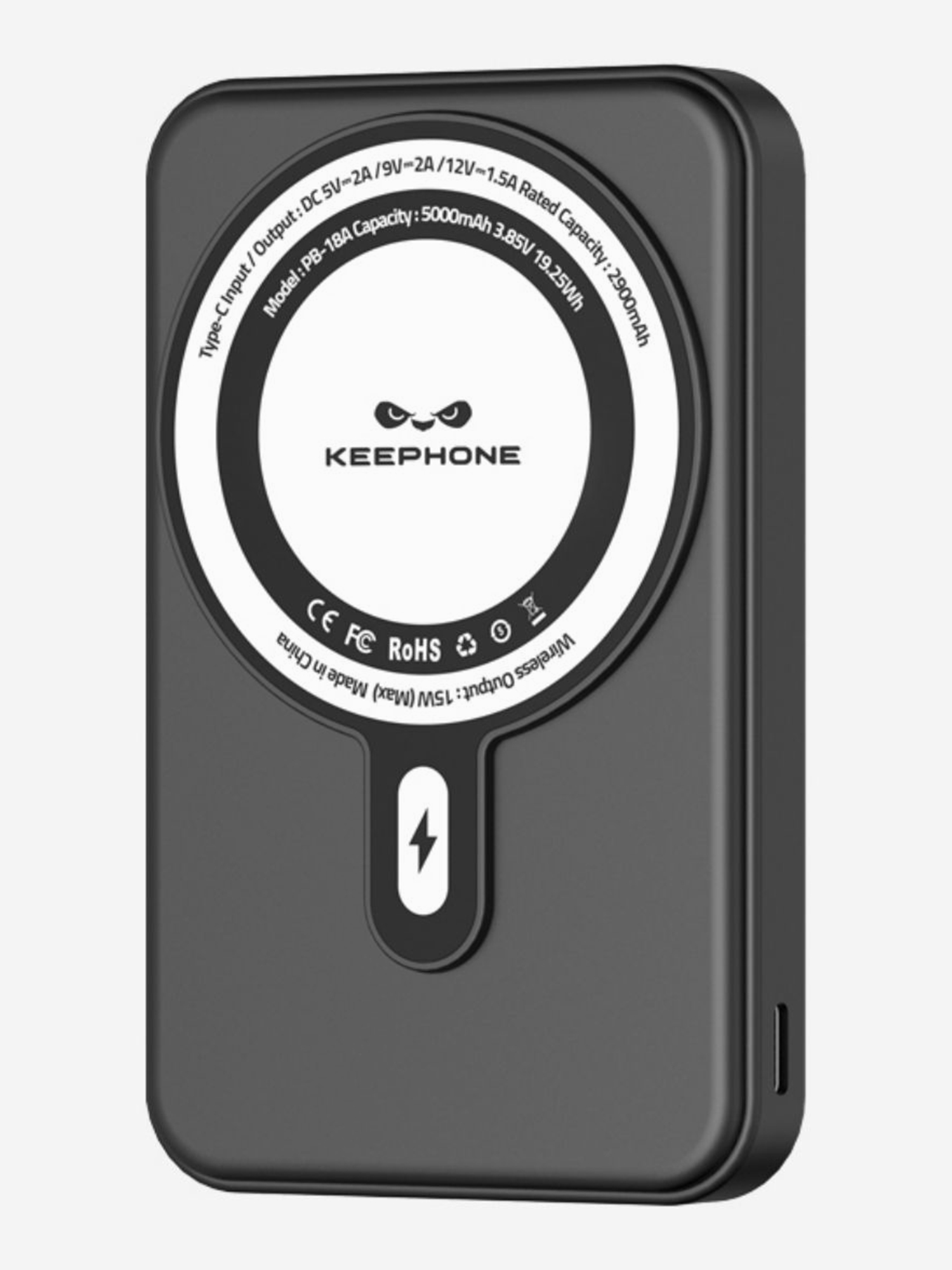 Повербанк с беспроводной зарядкой для телефона KEEPHONE Snap Charger / Быстрая зарядка аккумулятора: 5000 мАч, подставка — Чёрный, Черный
Повербанк с беспроводной зарядкой для телефона KEEPHONE Snap Charger / Быстрая зарядка аккумулятора: 5000 мАч, подставка — Чёрный, Черный