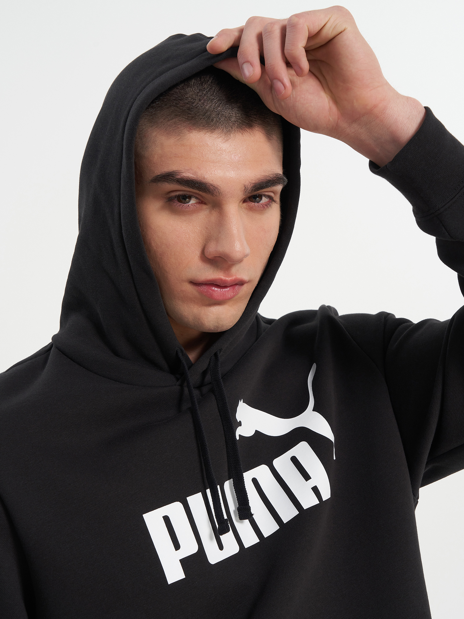 фото Худи мужское puma ess no. 1 logo, черный