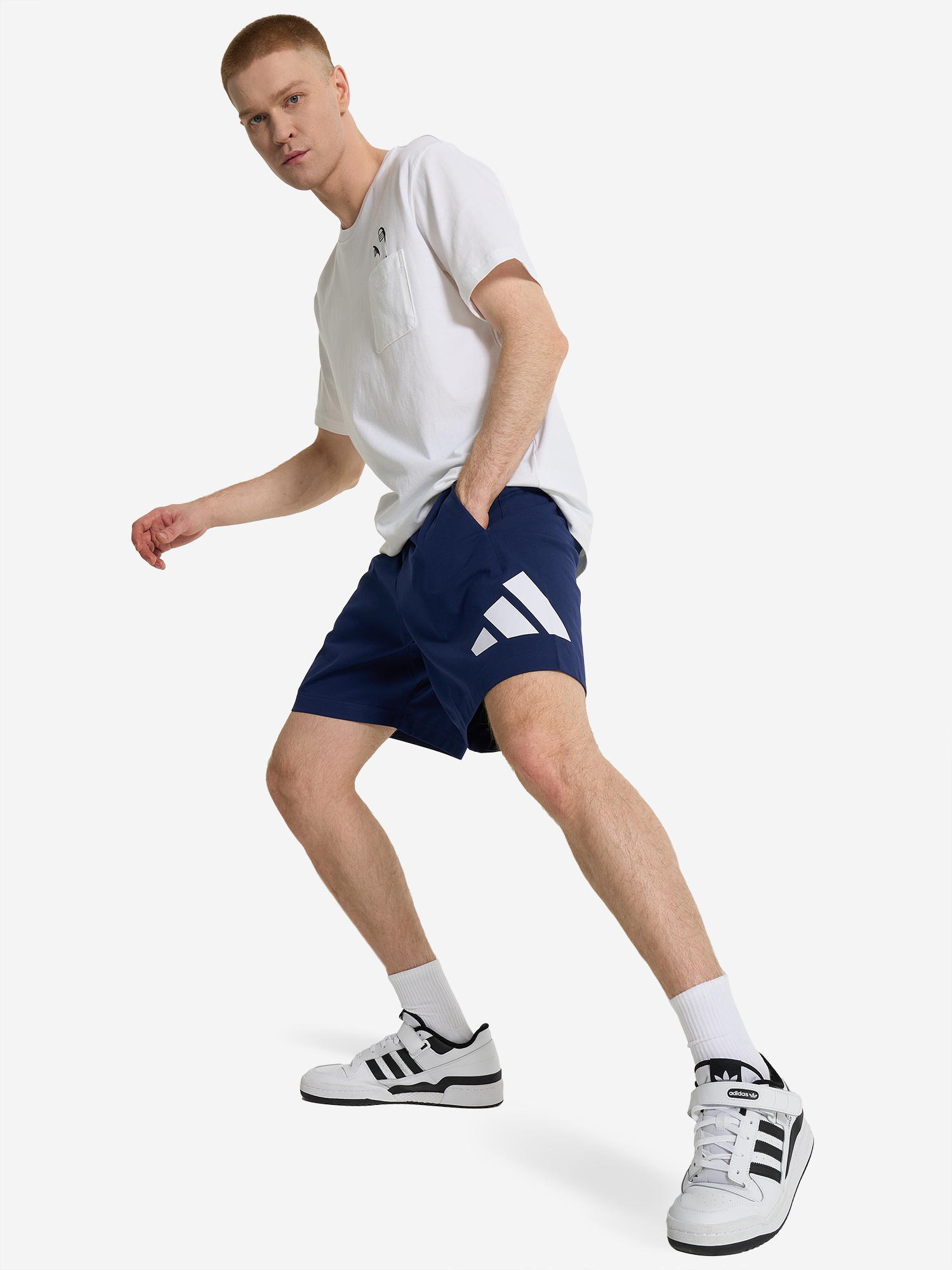 фото Шорты мужские adidas, синий