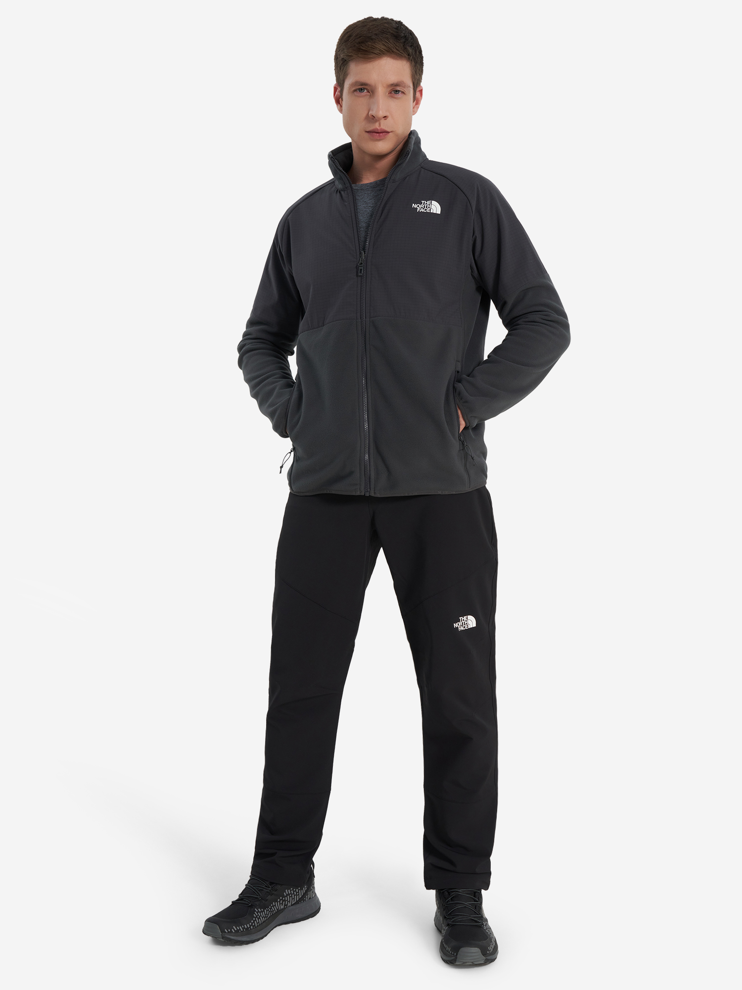 фото Толстовка мужская the north face glacier heavyweight, серый