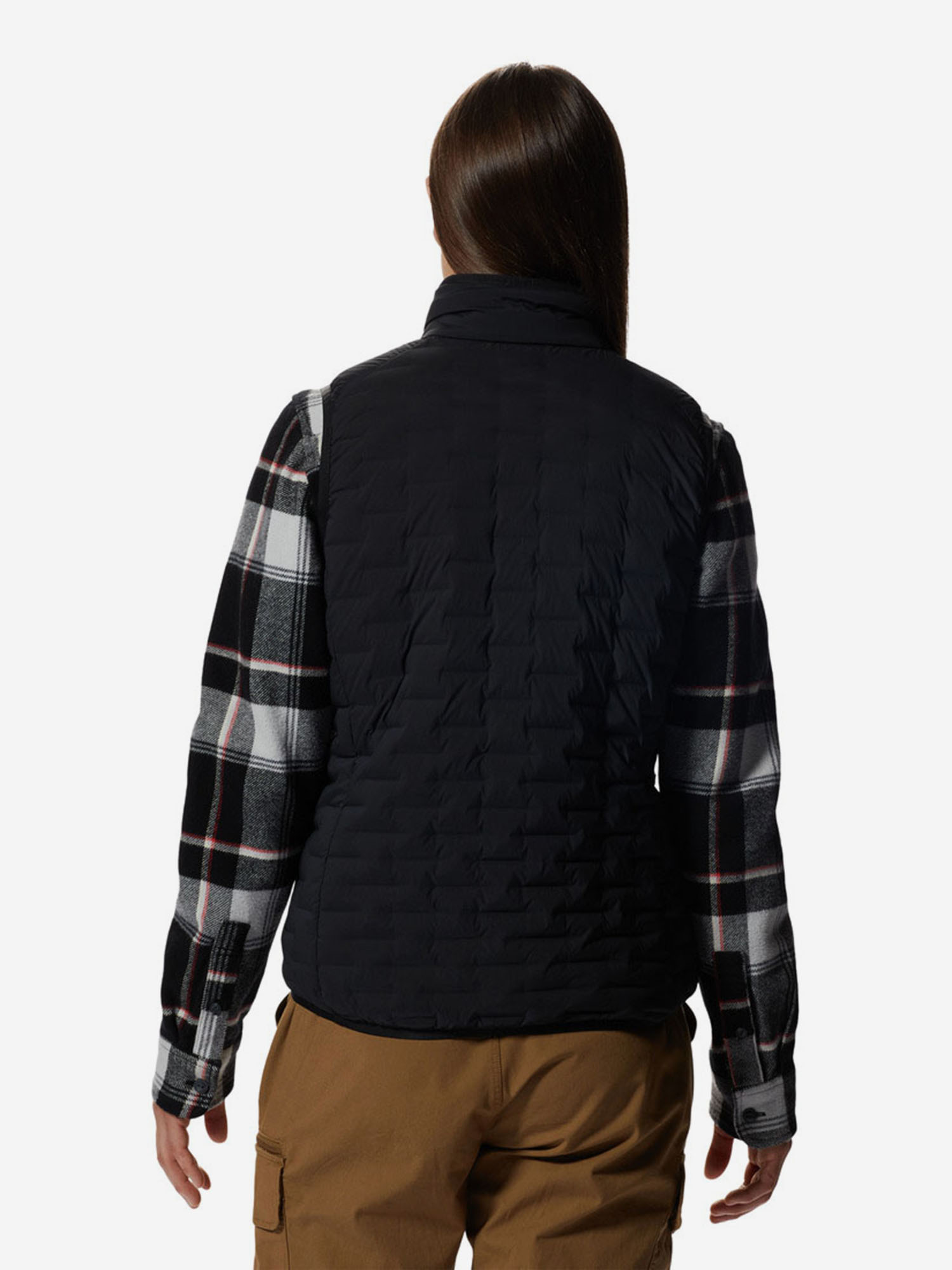фото Жилет пуховый женский mountain hardwear stretchdown, черный