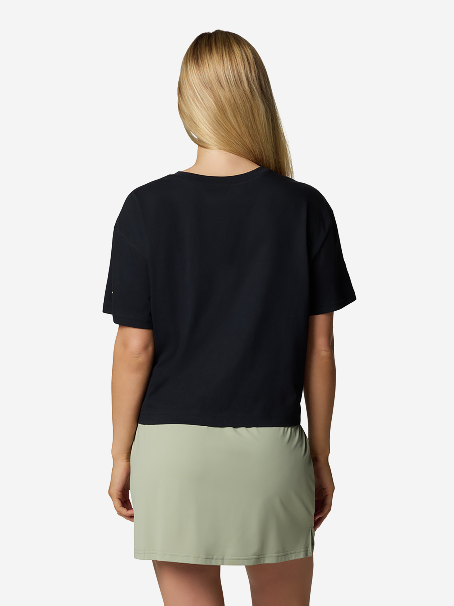фото Футболка женская columbia rolling bend graphic relaxed crop ss, черный